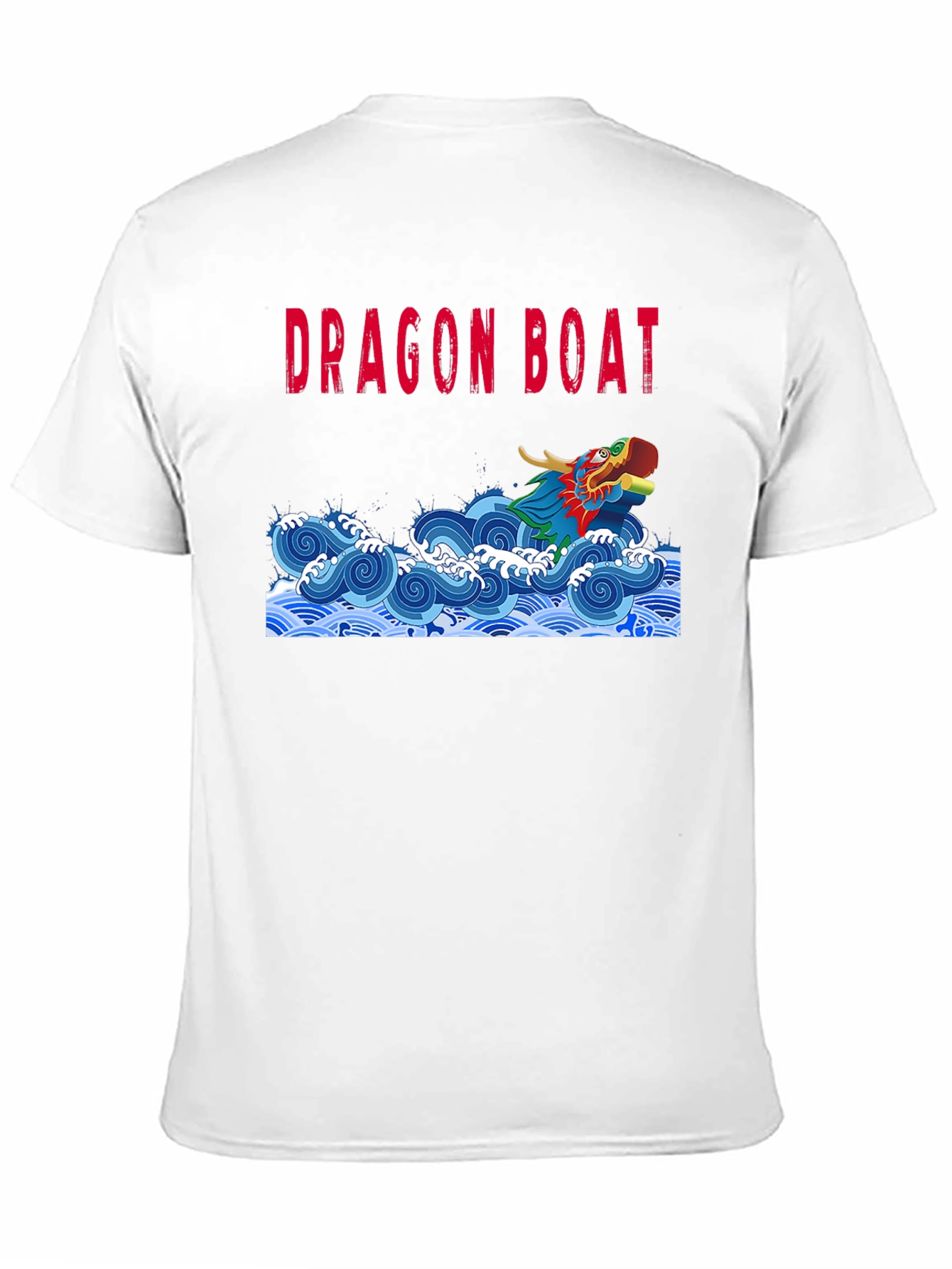 Dragon Boat Graphic Tee - Black Cotton T-Shirt