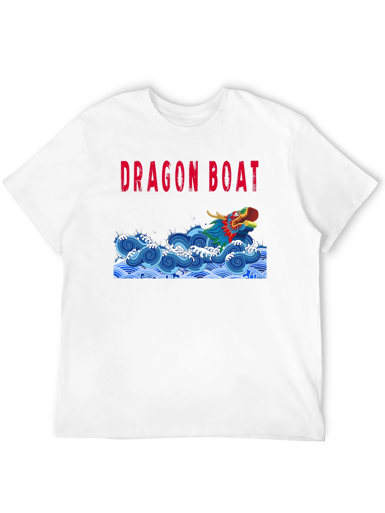 Dragon Boat Graphic Tee - Black Cotton T-Shirt