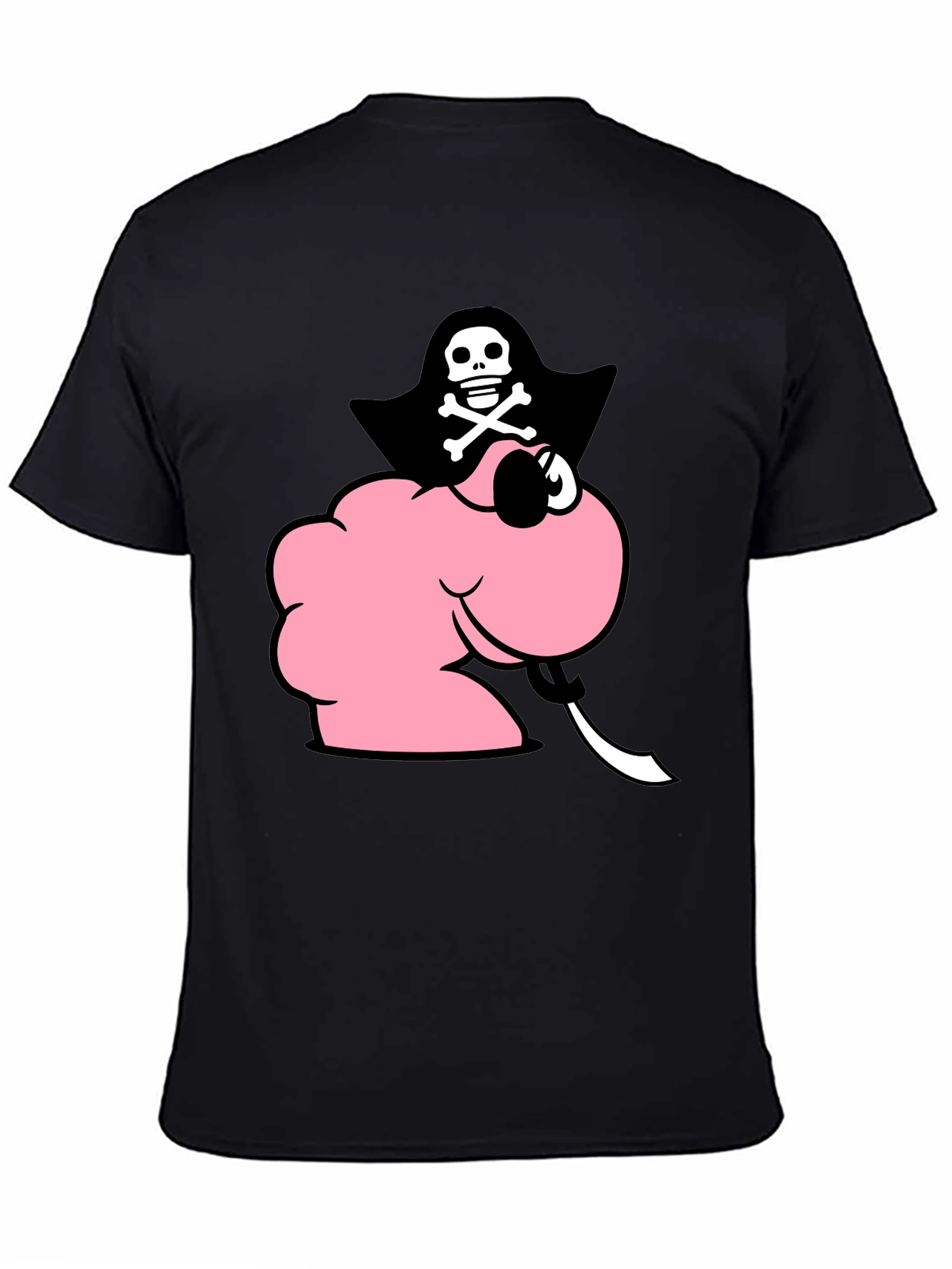 Pink Pirate Worm T-Shirt - Funny Cartoon Tee