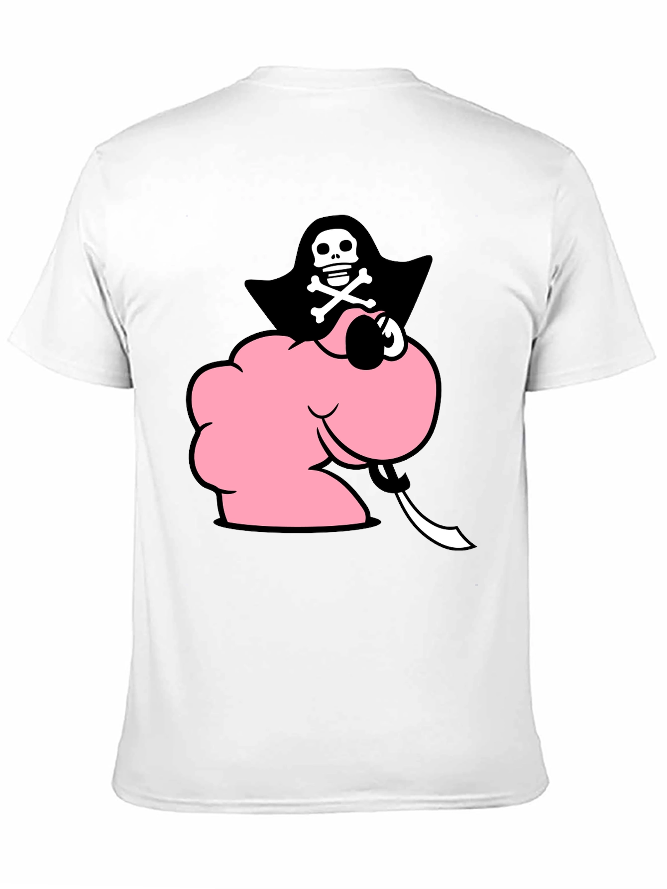 Pink Pirate Worm T-Shirt - Funny Cartoon Tee