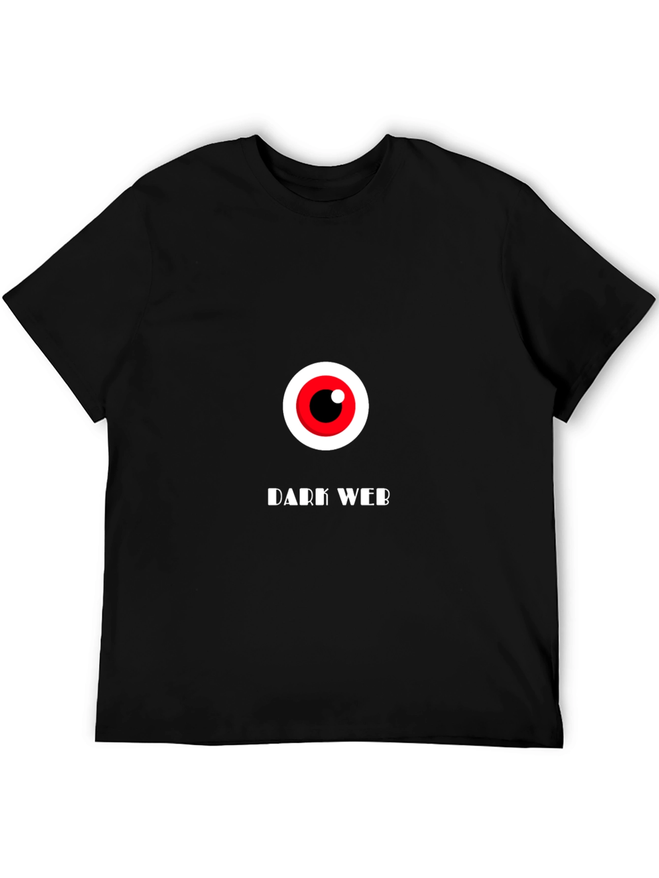 Dark Web Eye Graphic T-Shirt - Black Cotton Tee