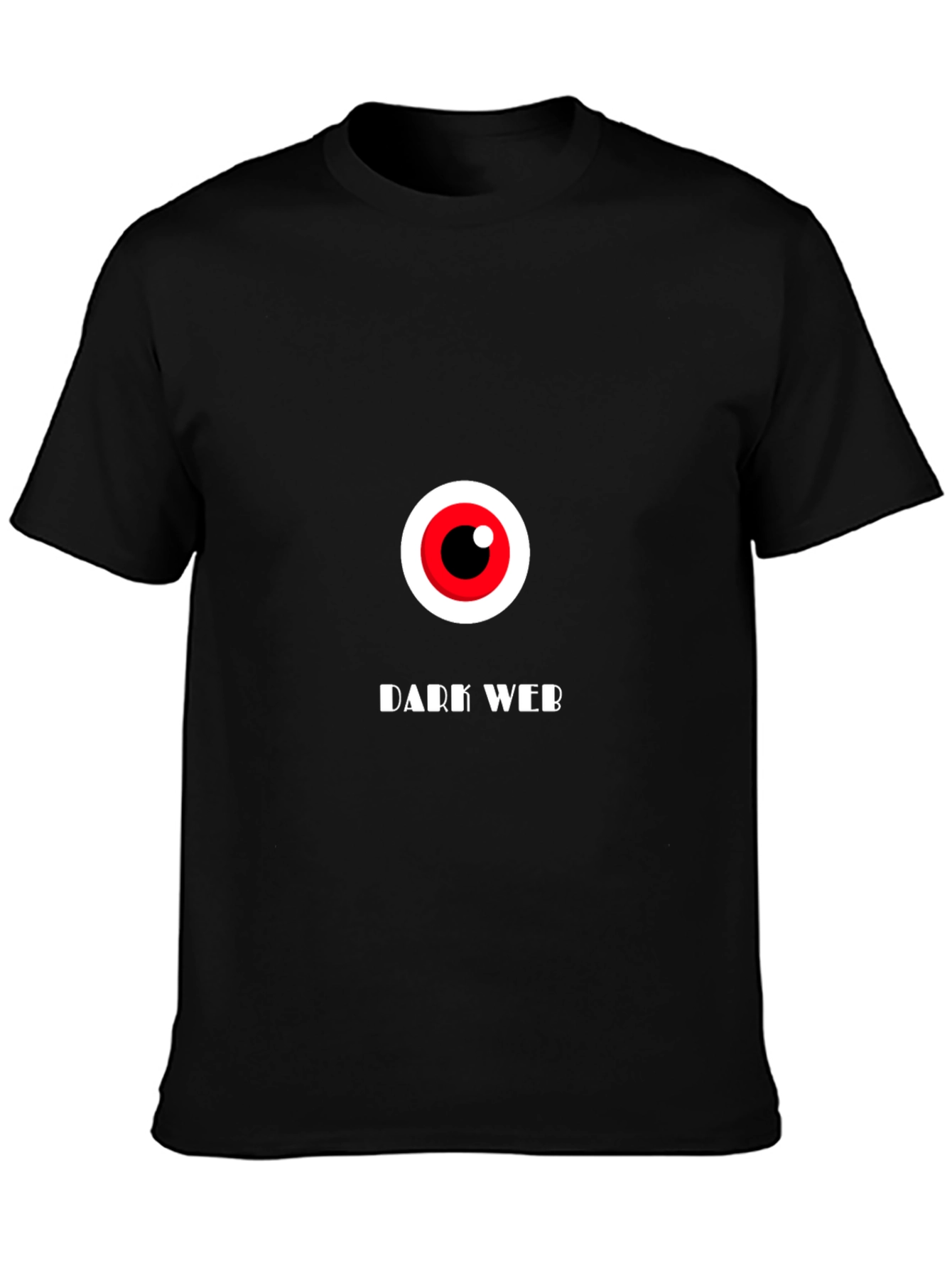 Dark Web Eye Graphic T-Shirt - Black Cotton Tee