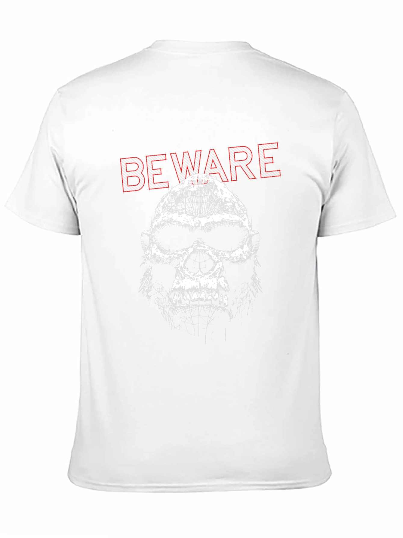 Beware Graphic Print Black T-Shirt