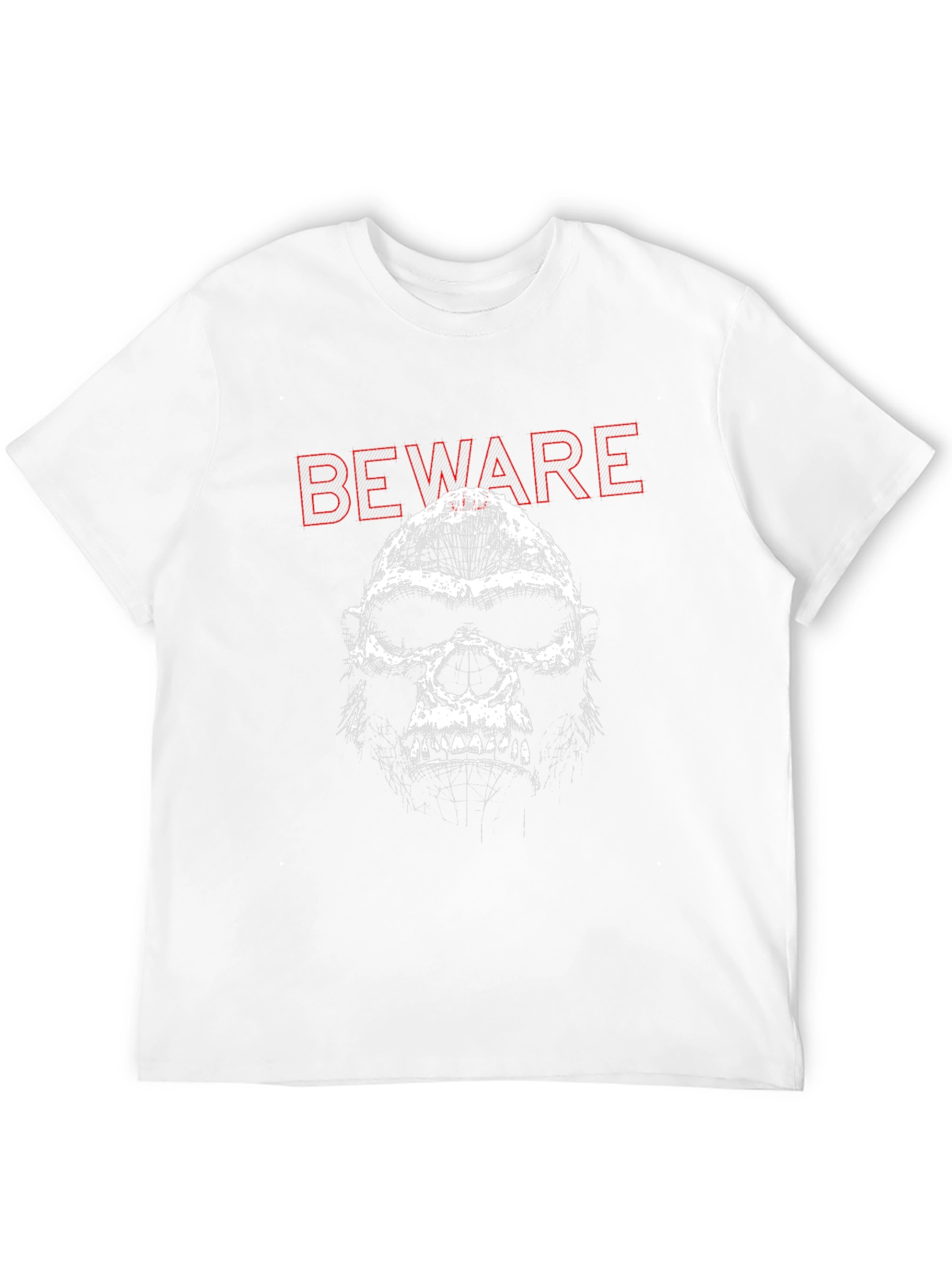 Beware Graphic Print Black T-Shirt