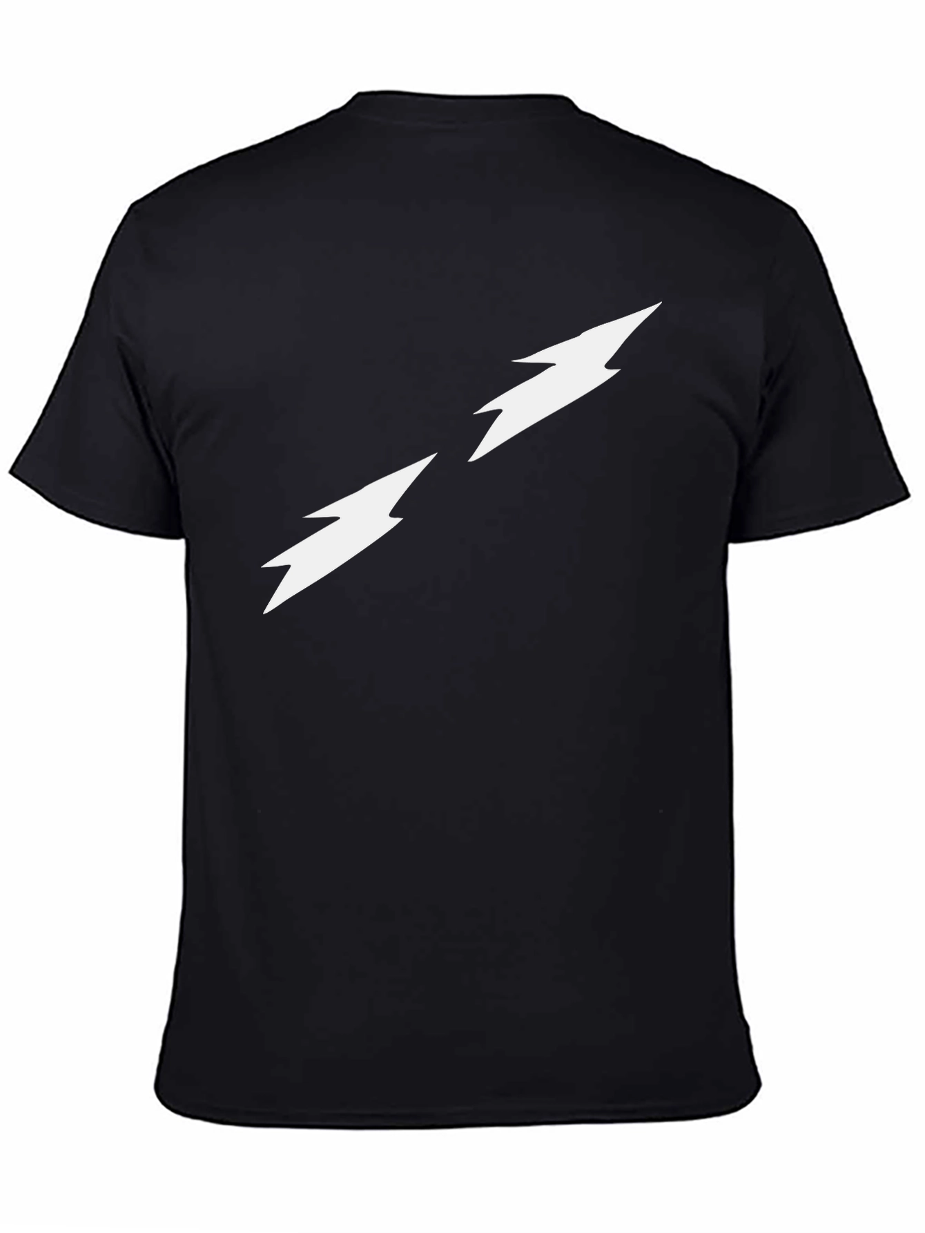 Black Tee with Lightning Bolt Design