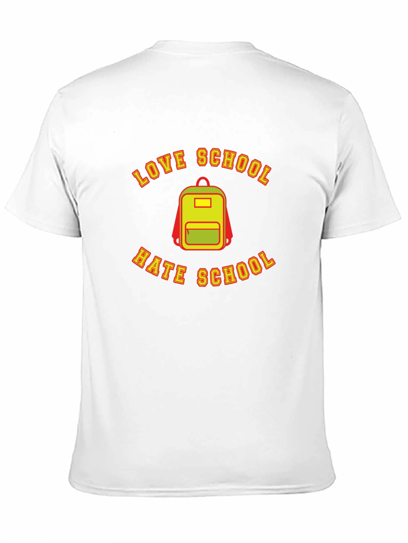 Love Hate School Backpack Graphic T-Shirt