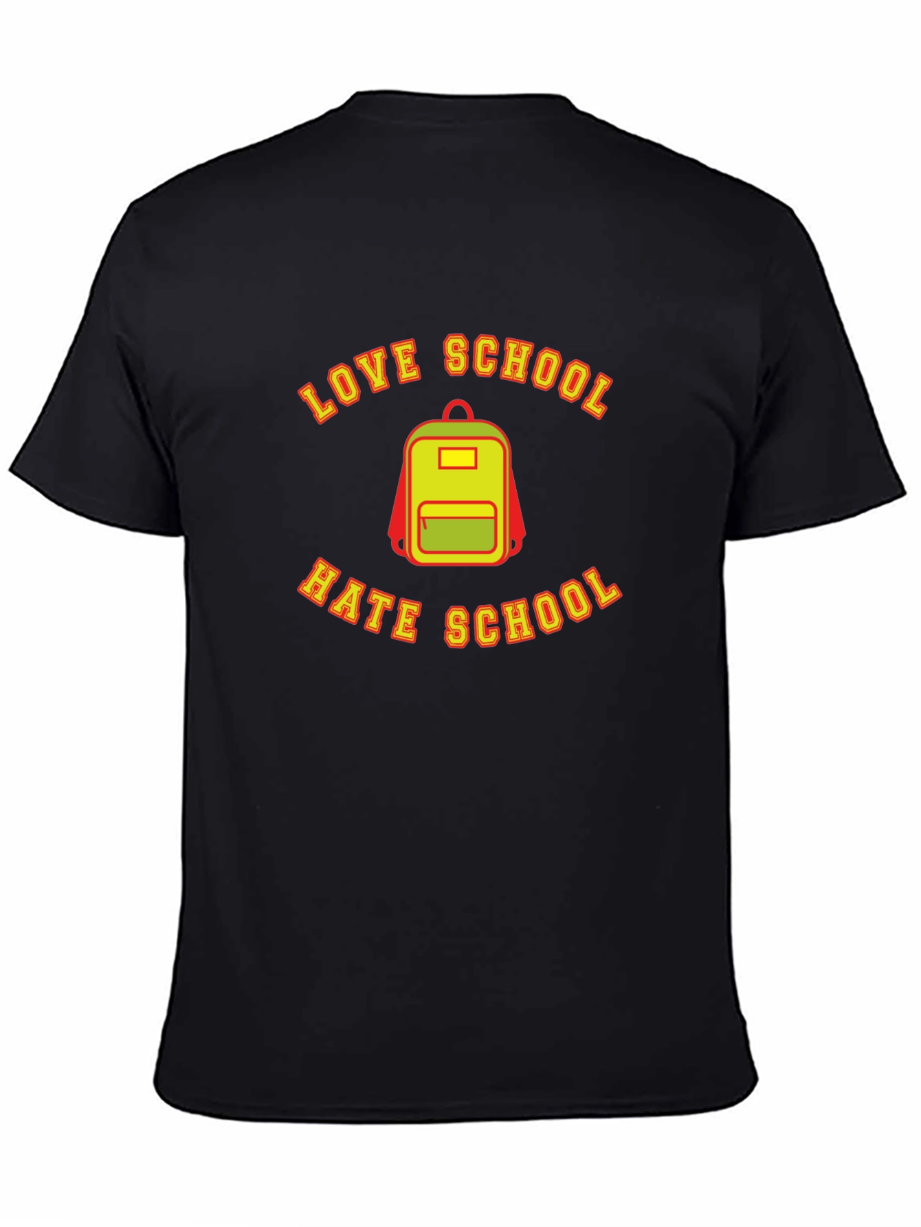 Love Hate School Backpack Graphic T-Shirt