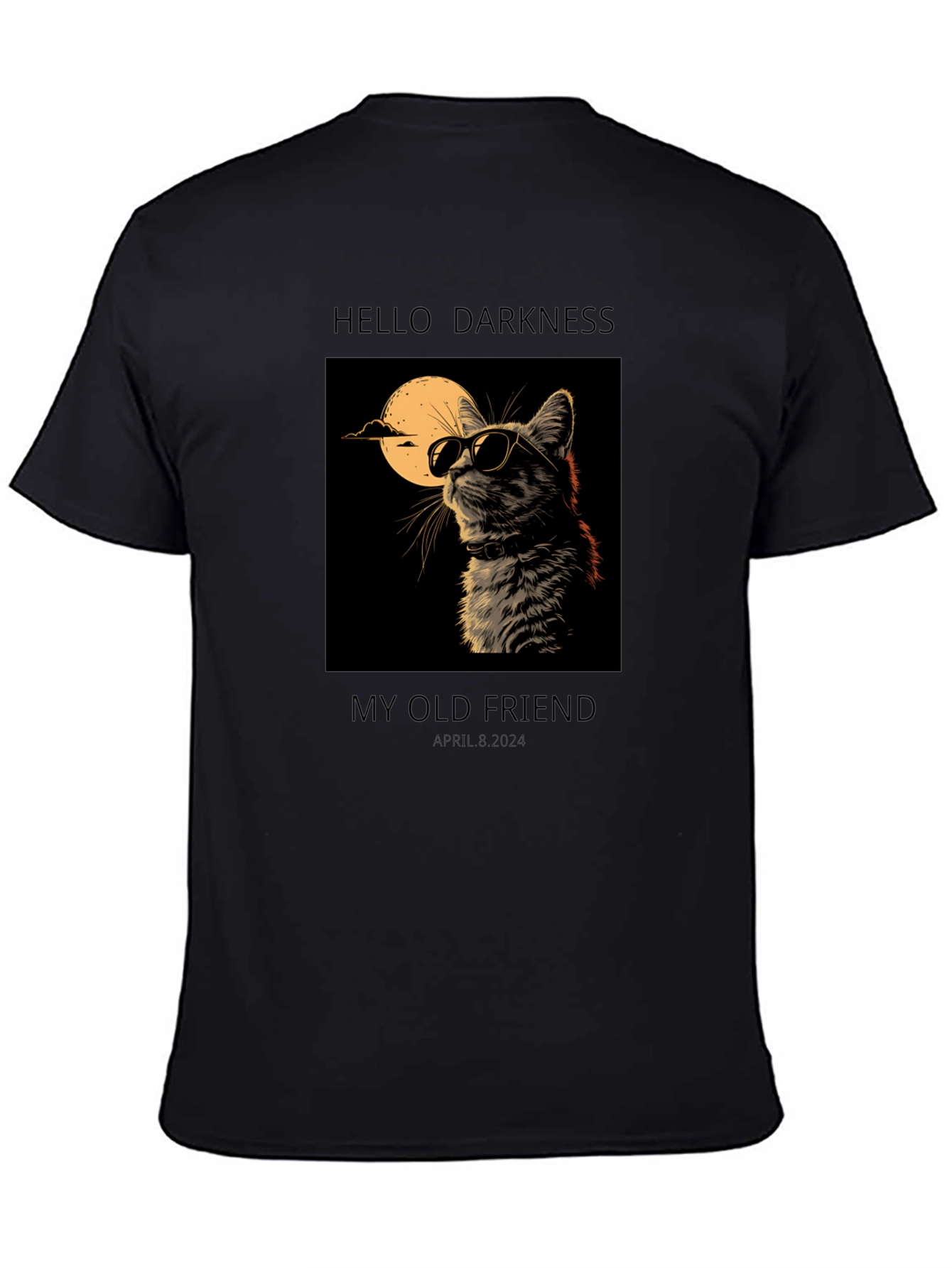 Hello Darkness My Old Friend Cat Graphic Tee