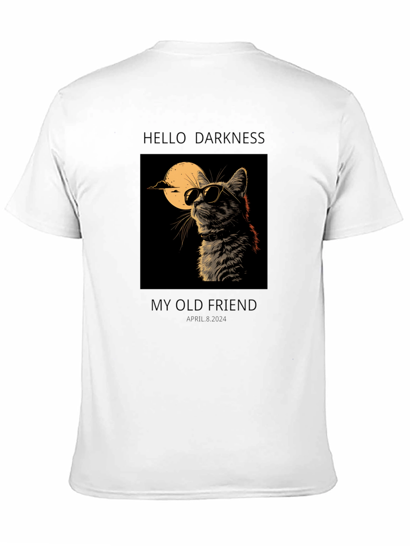 Hello Darkness My Old Friend Cat Graphic Tee