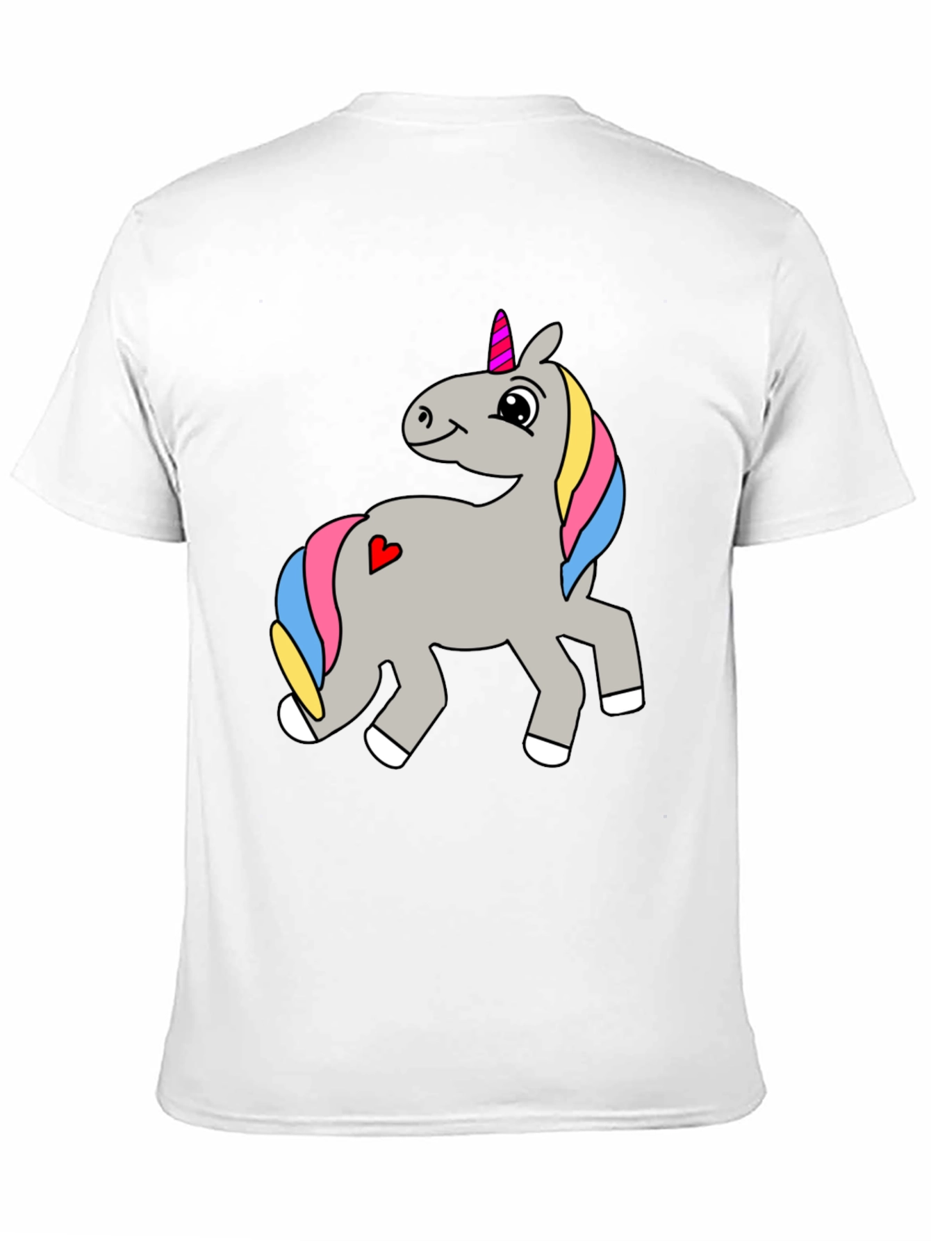 Mens Black Unicorn Graphic T-Shirt