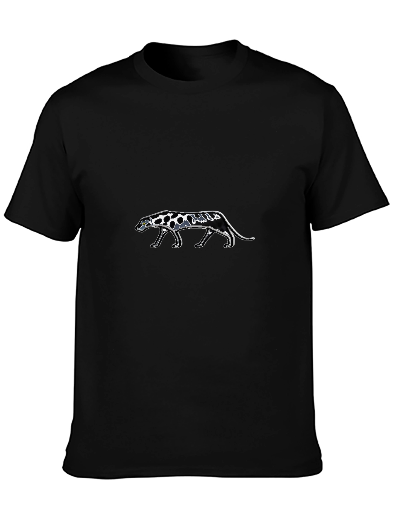 Black Tee with Panther Design