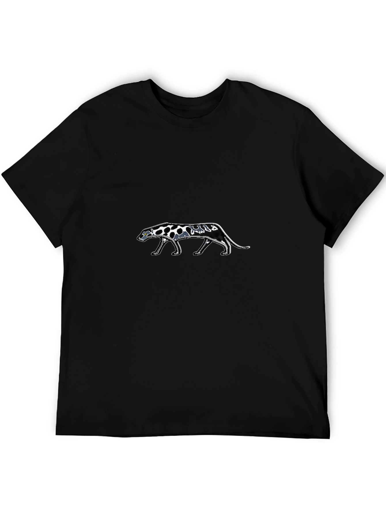 Black Tee with Panther Design