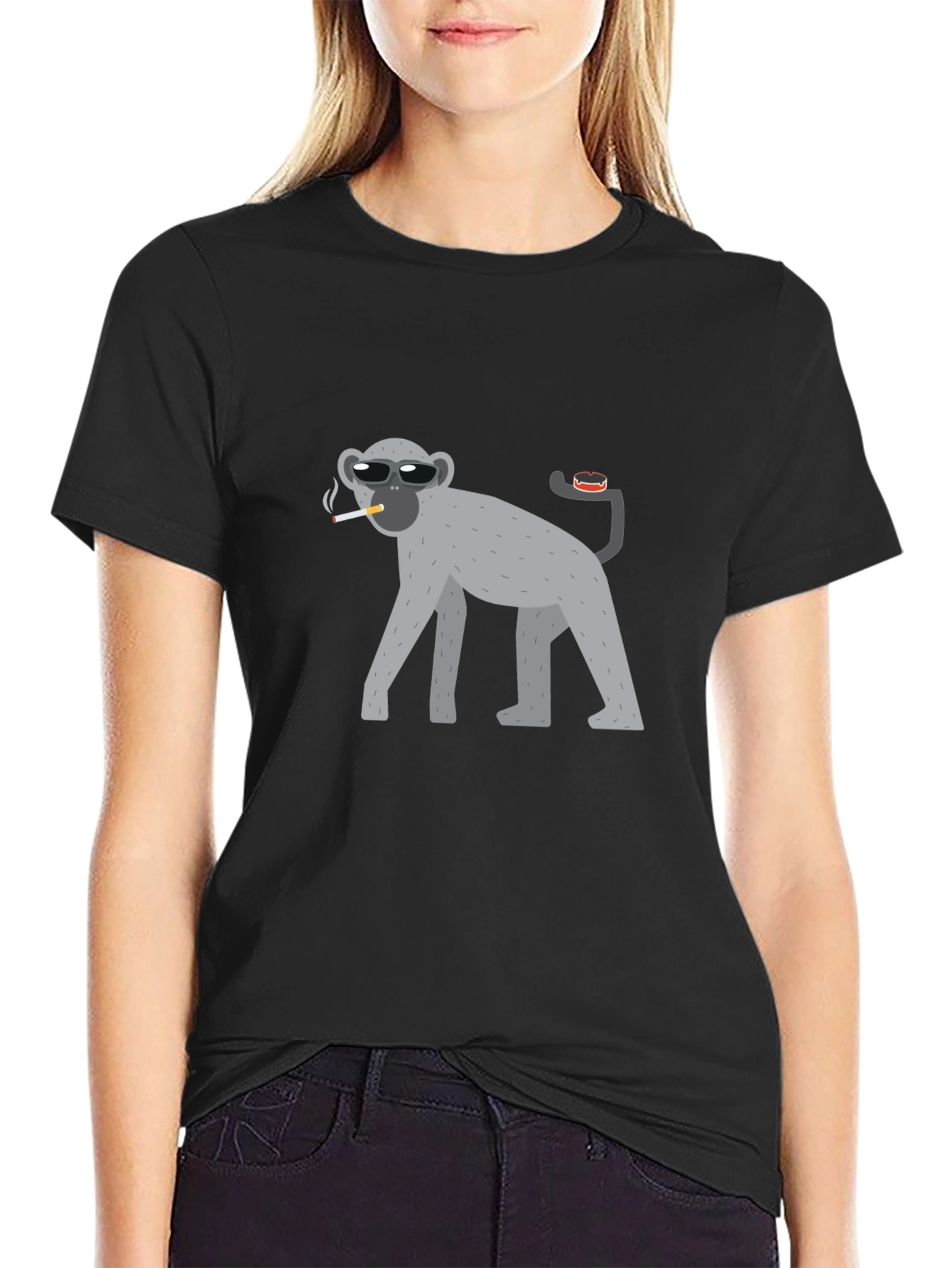 Cool Monkey Black T-Shirt