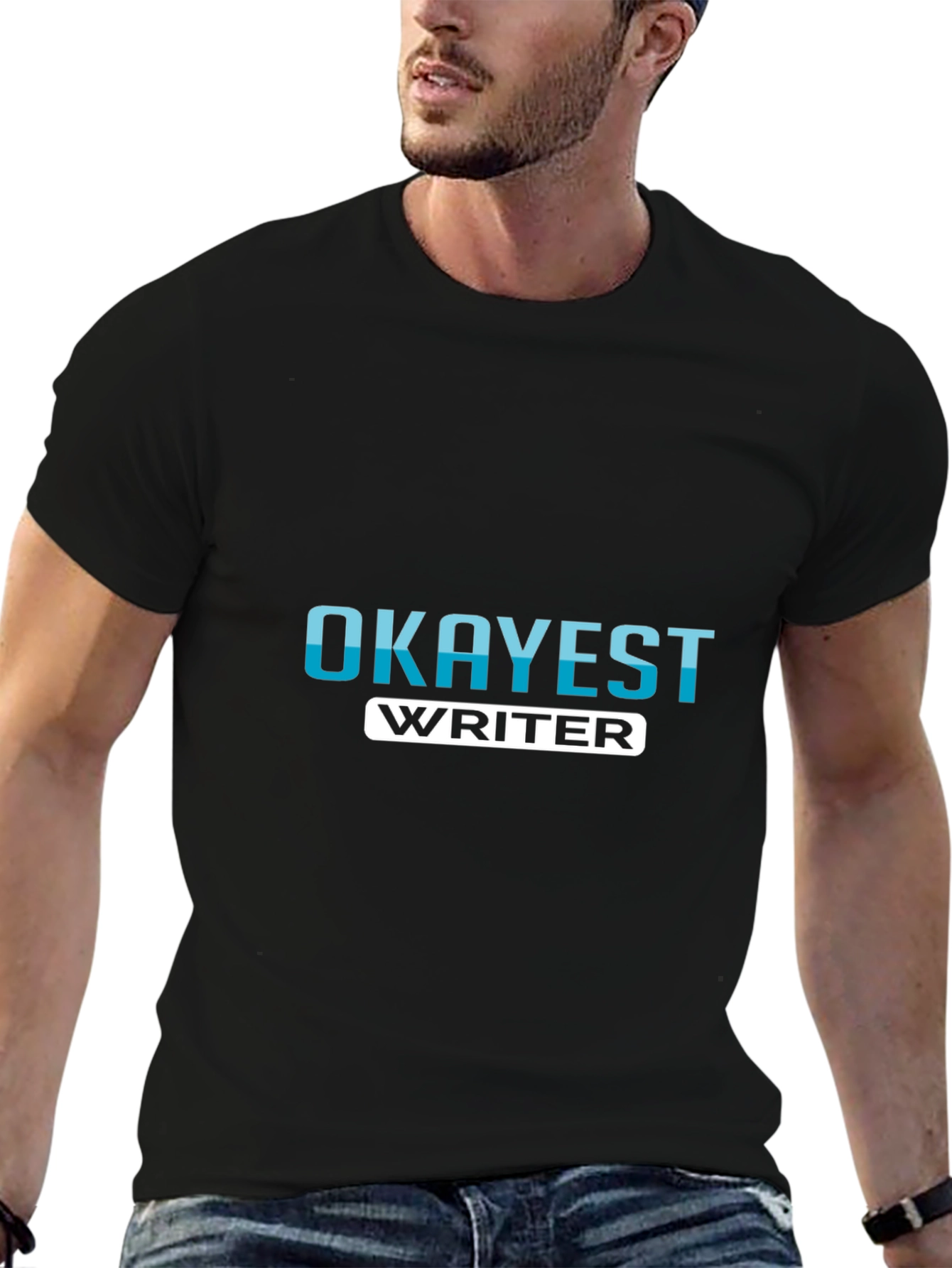 Okayest Writer Black T-Shirt
