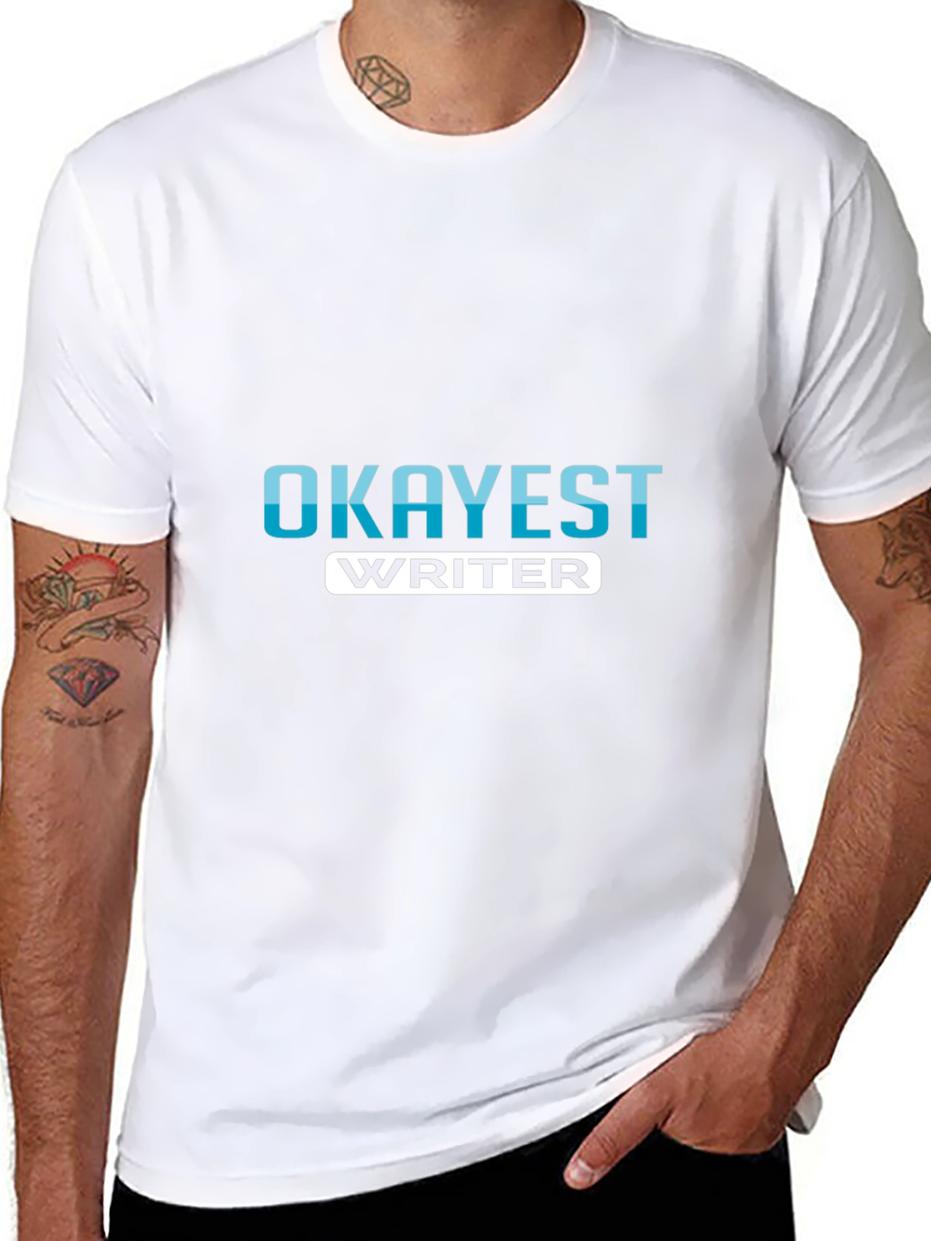 Okayest Writer Black T-Shirt