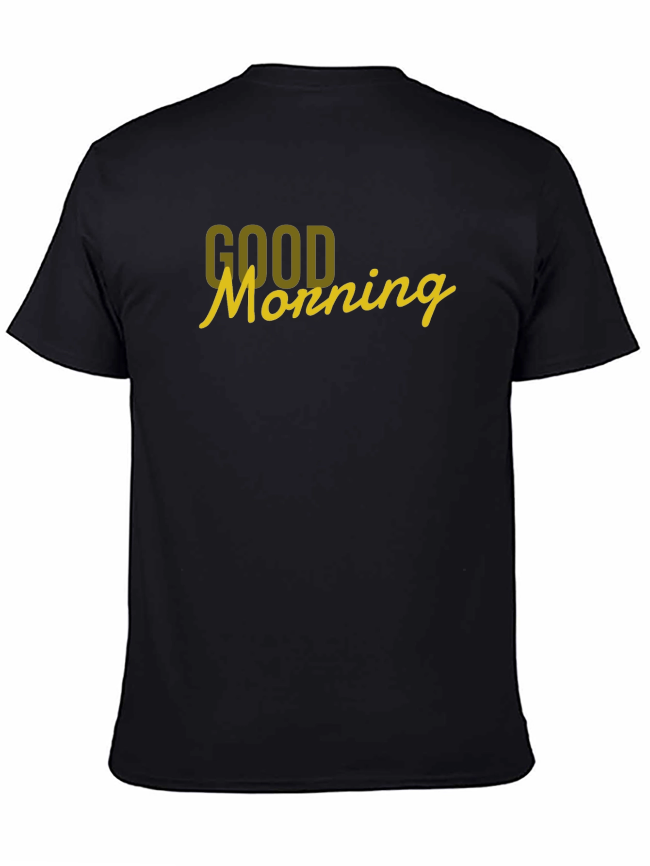 Good Morning Graphic Tee - Black Cotton T-Shirt