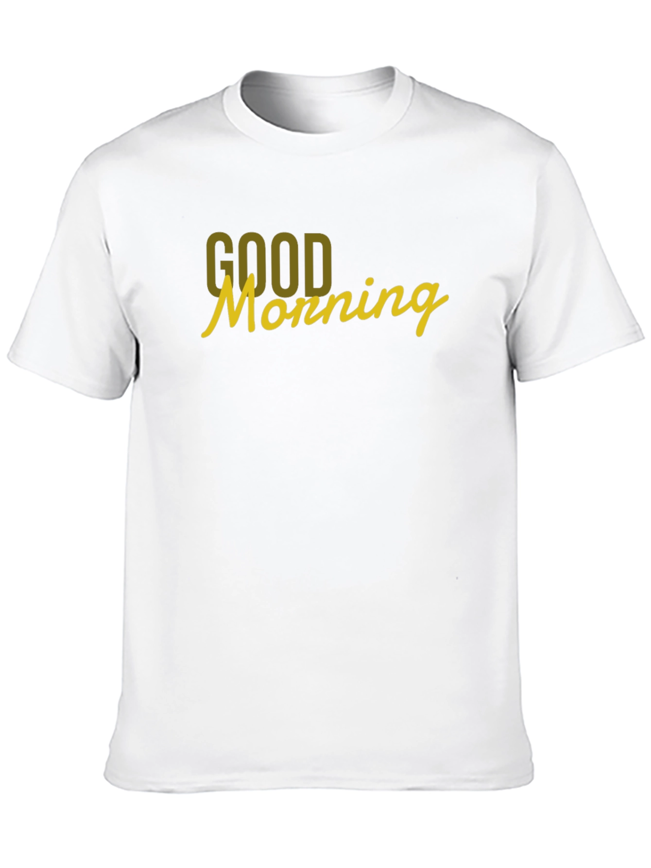 Good Morning Graphic Tee - Black Cotton T-Shirt