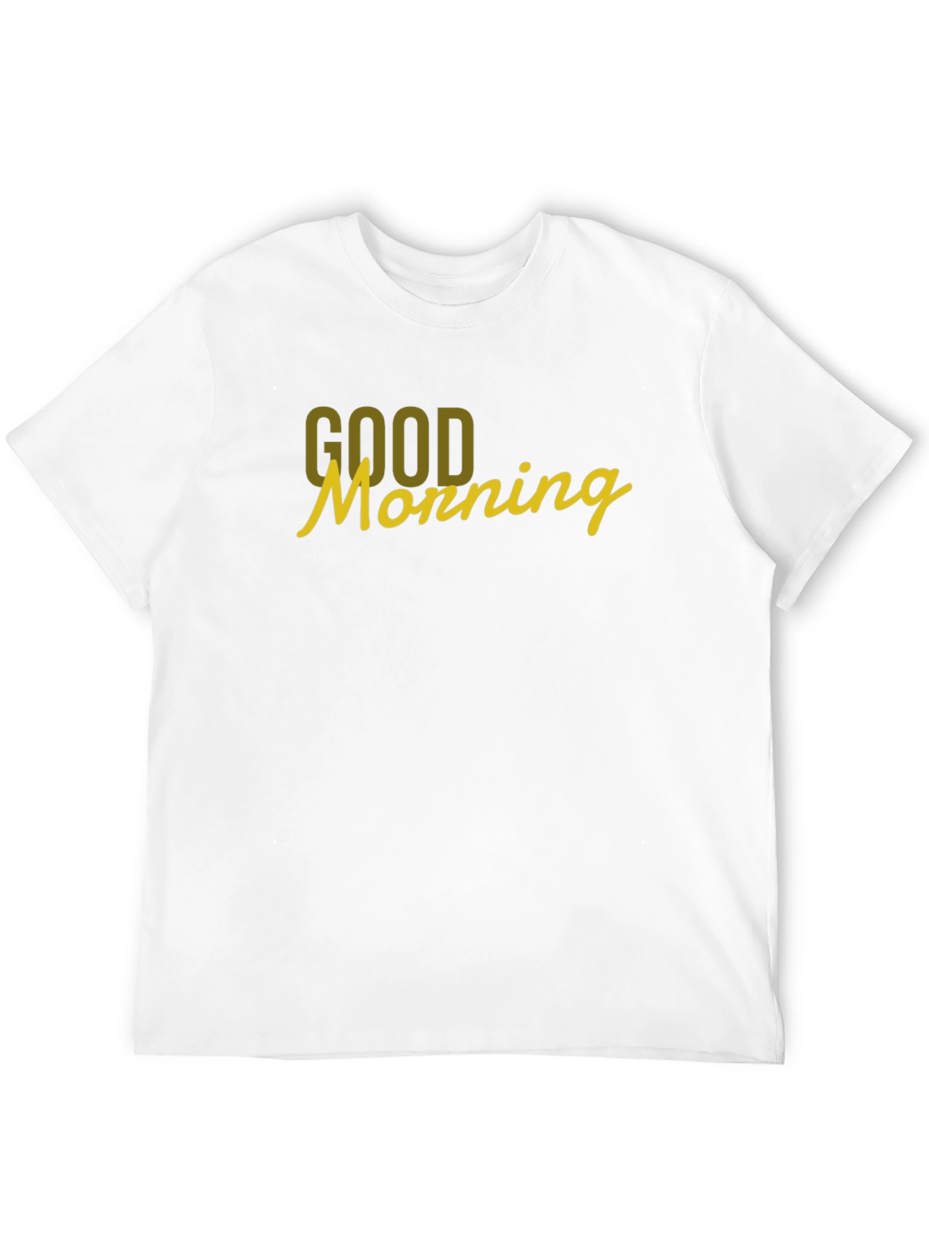 Good Morning Graphic Tee - Black Cotton T-Shirt