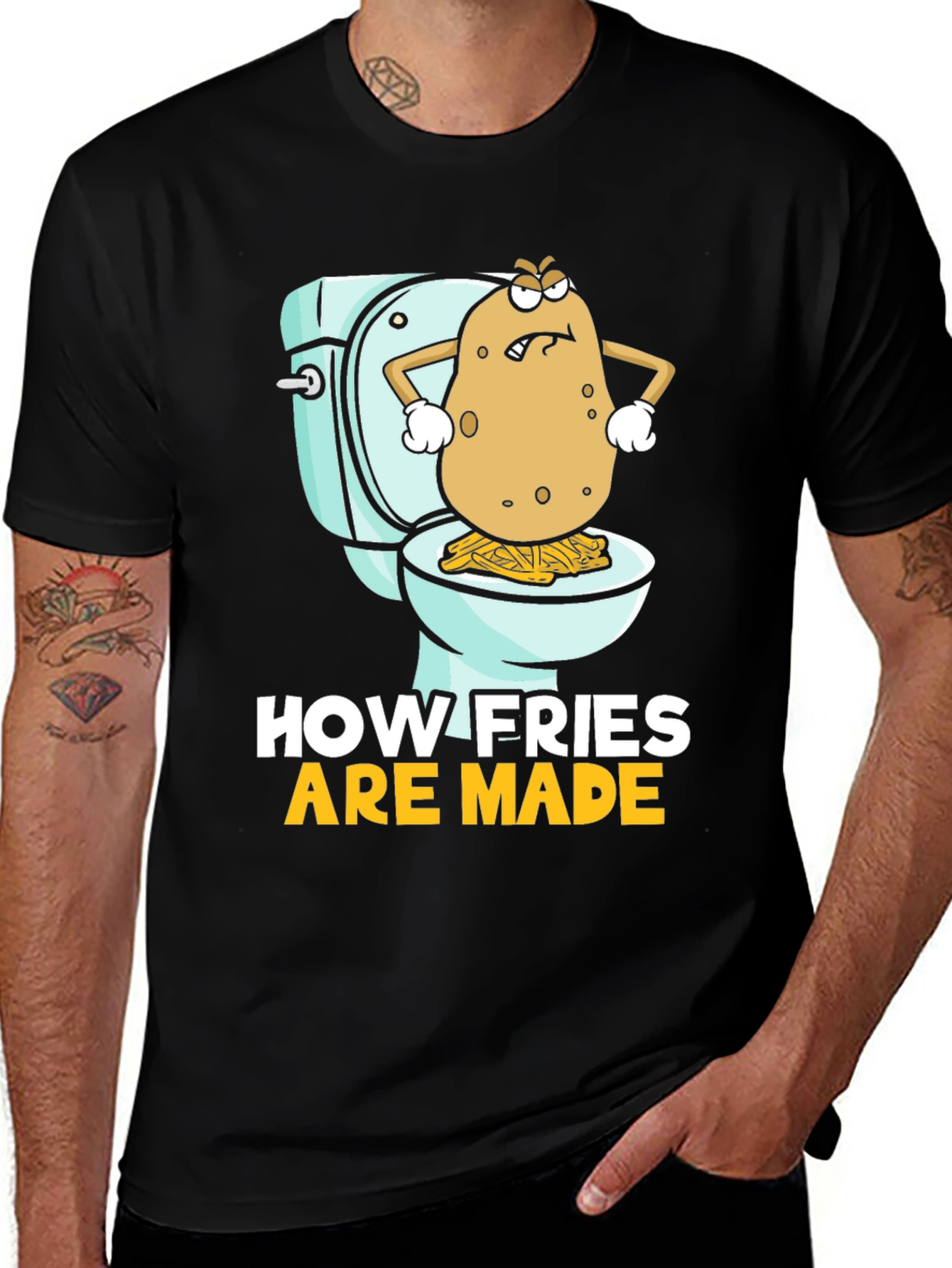 Funny How Fries Are Made Graphic Tee