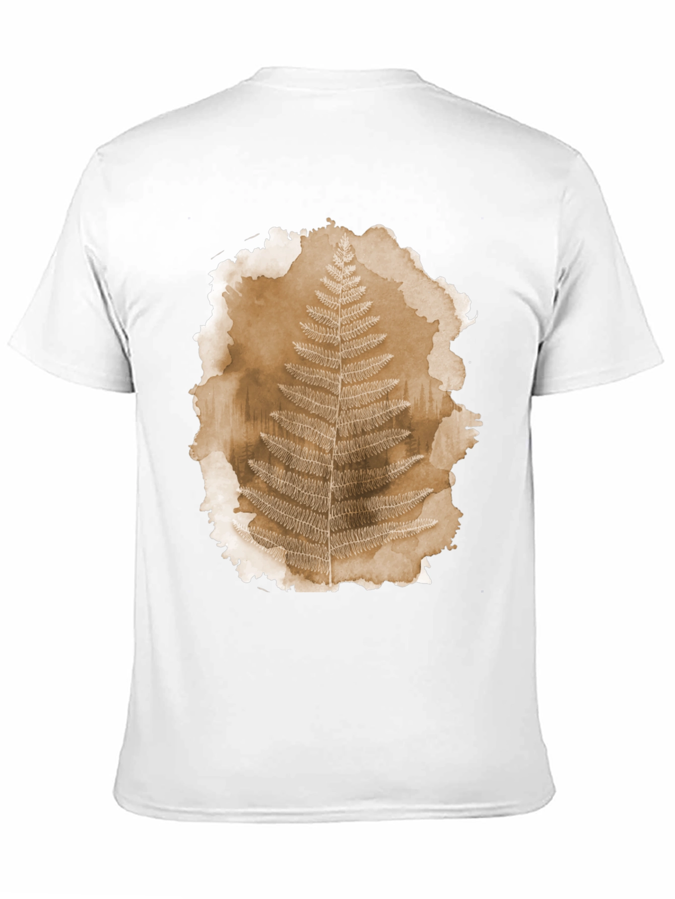 Fern Print Black T-Shirt - Nature Inspired Graphic Tee