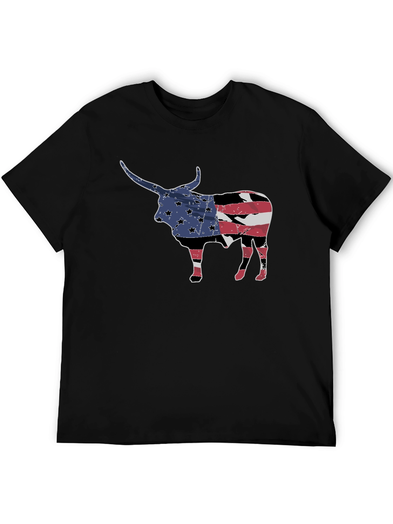 American Flag Bull Graphic Tee