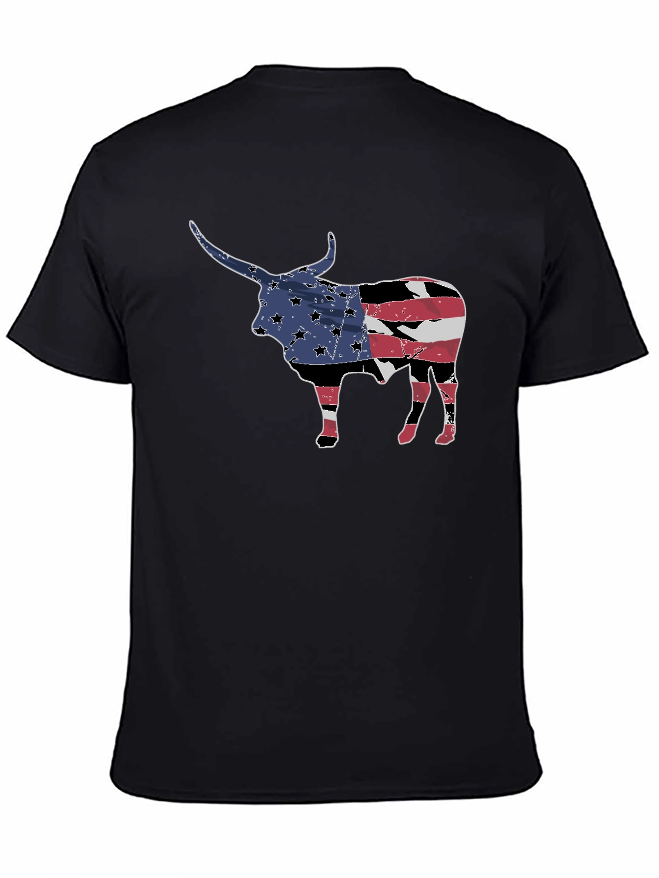 American Flag Bull Graphic Tee