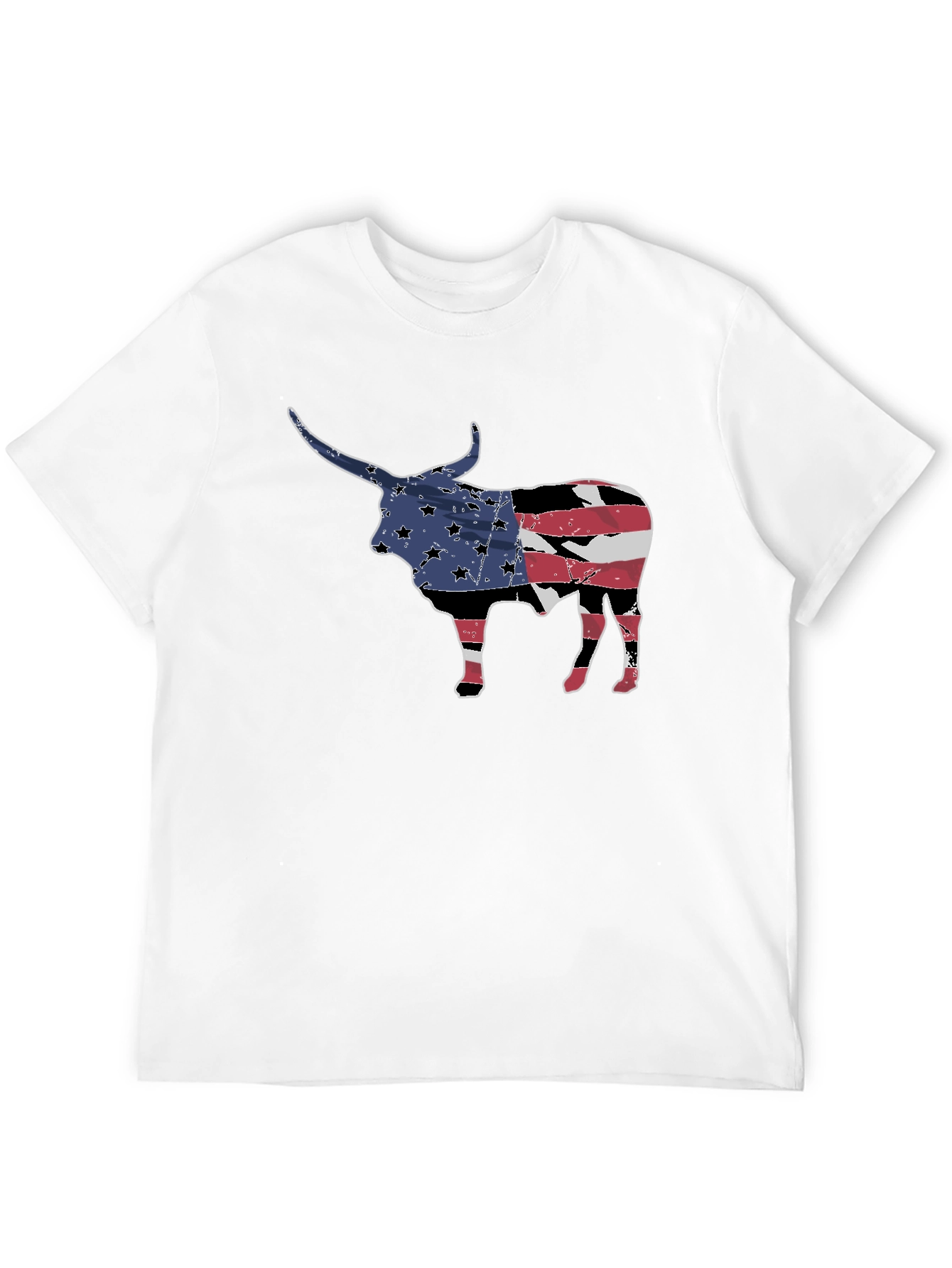 American Flag Bull Graphic Tee