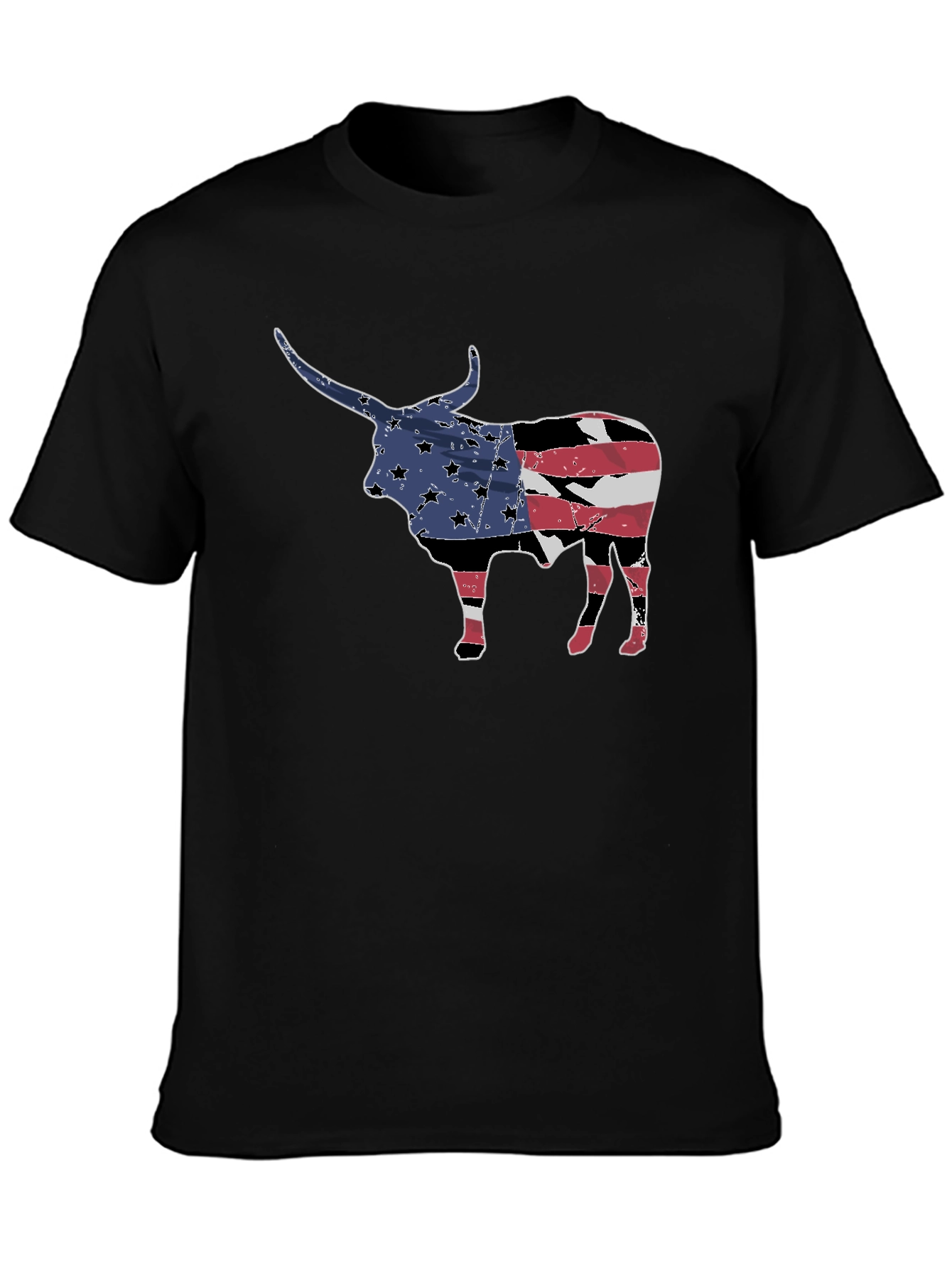 American Flag Bull Graphic Tee