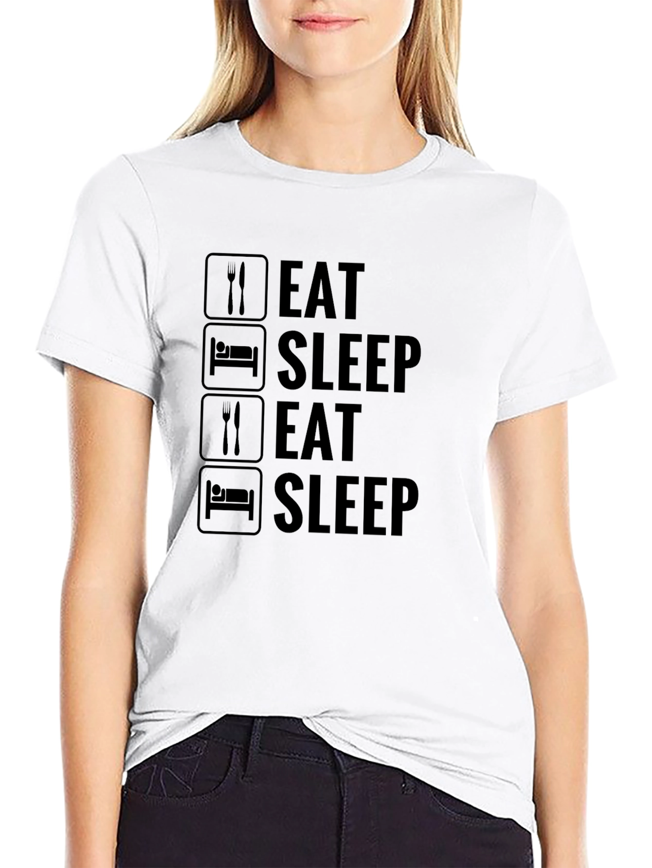 Eat Sleep Repeat Graphic Tee - Mens Casual T-Shirt