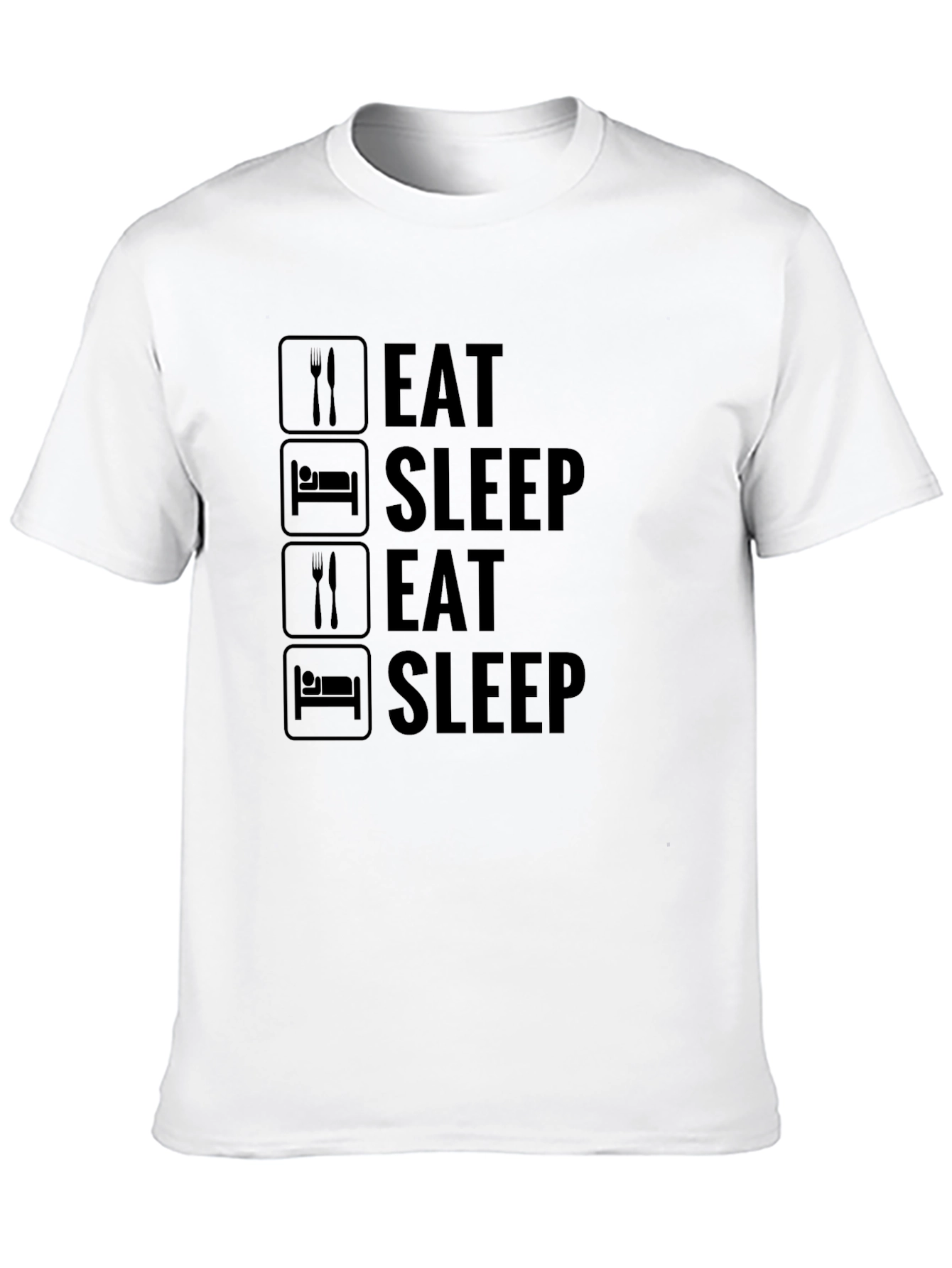 Eat Sleep Repeat Graphic Tee - Mens Casual T-Shirt