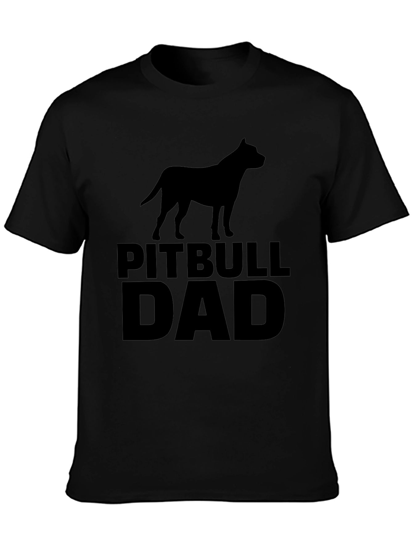 Pitbull Dad Black Graphic Tee