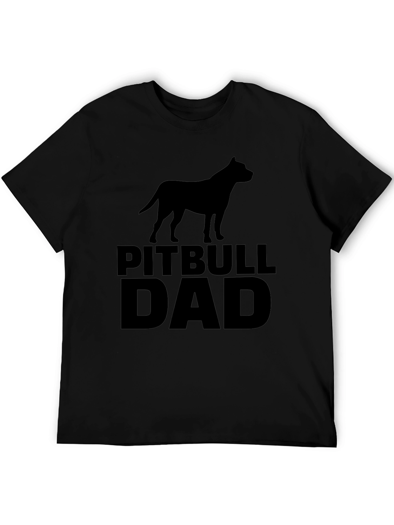 Pitbull Dad Black Graphic Tee