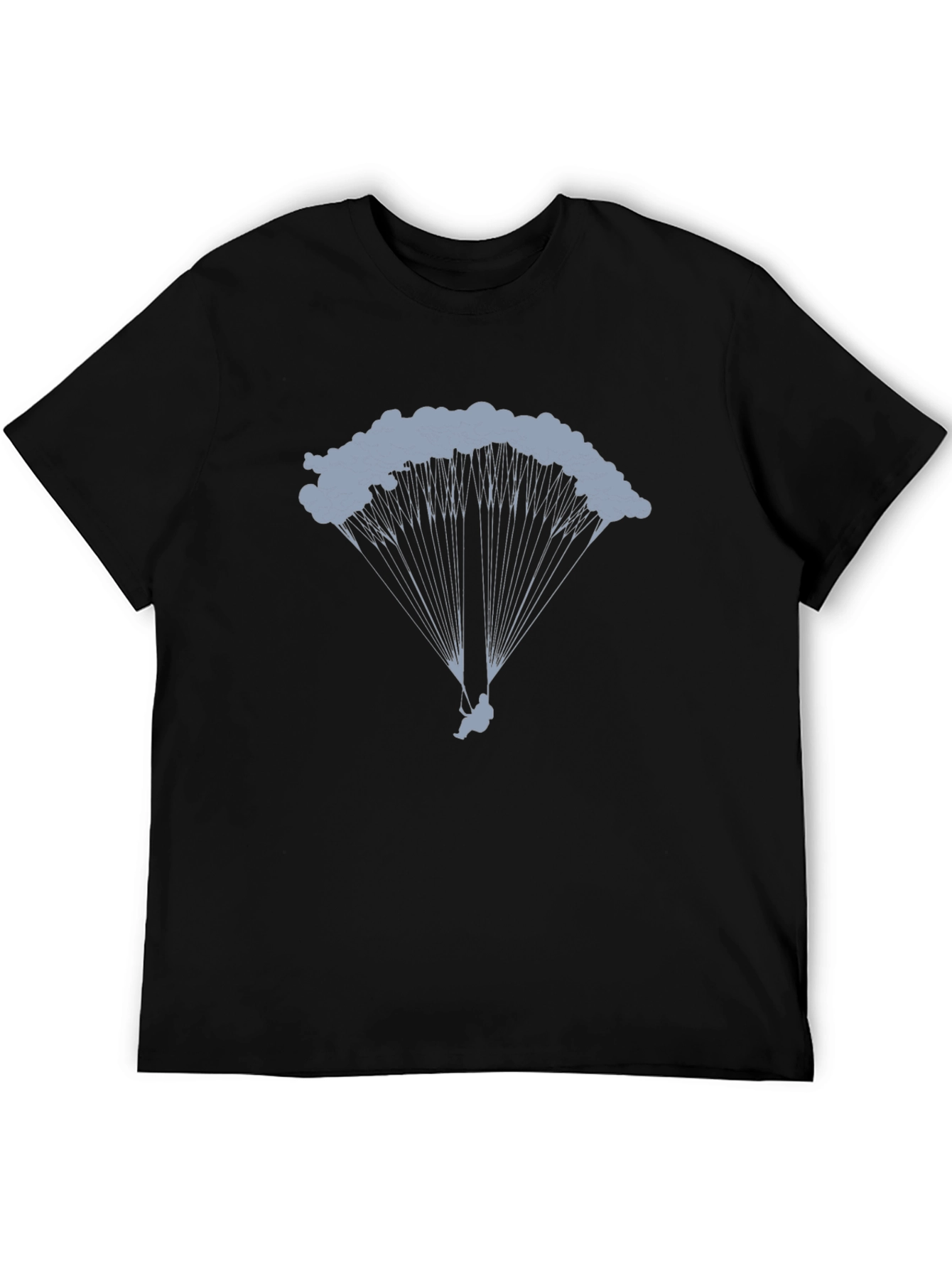 Parachute Graphic Tee - Black Cotton T-Shirt