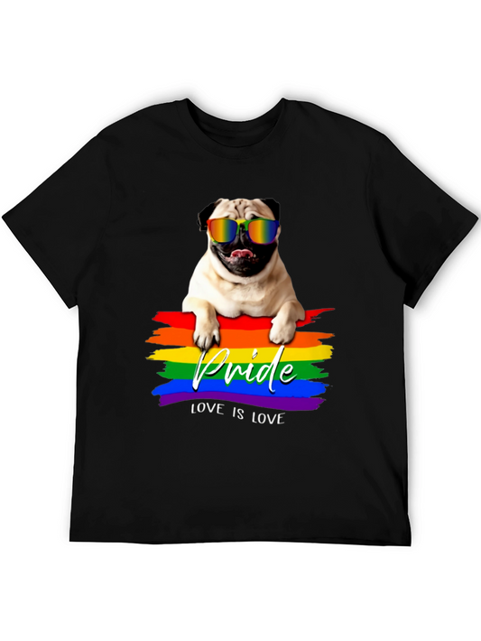 Pride Pug T-Shirt - Love is Love