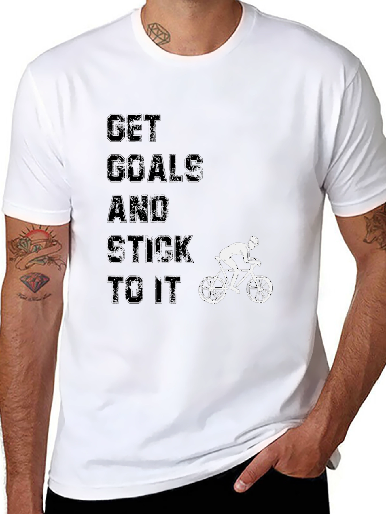 Get Goals and Stick to It Black T-Shirt