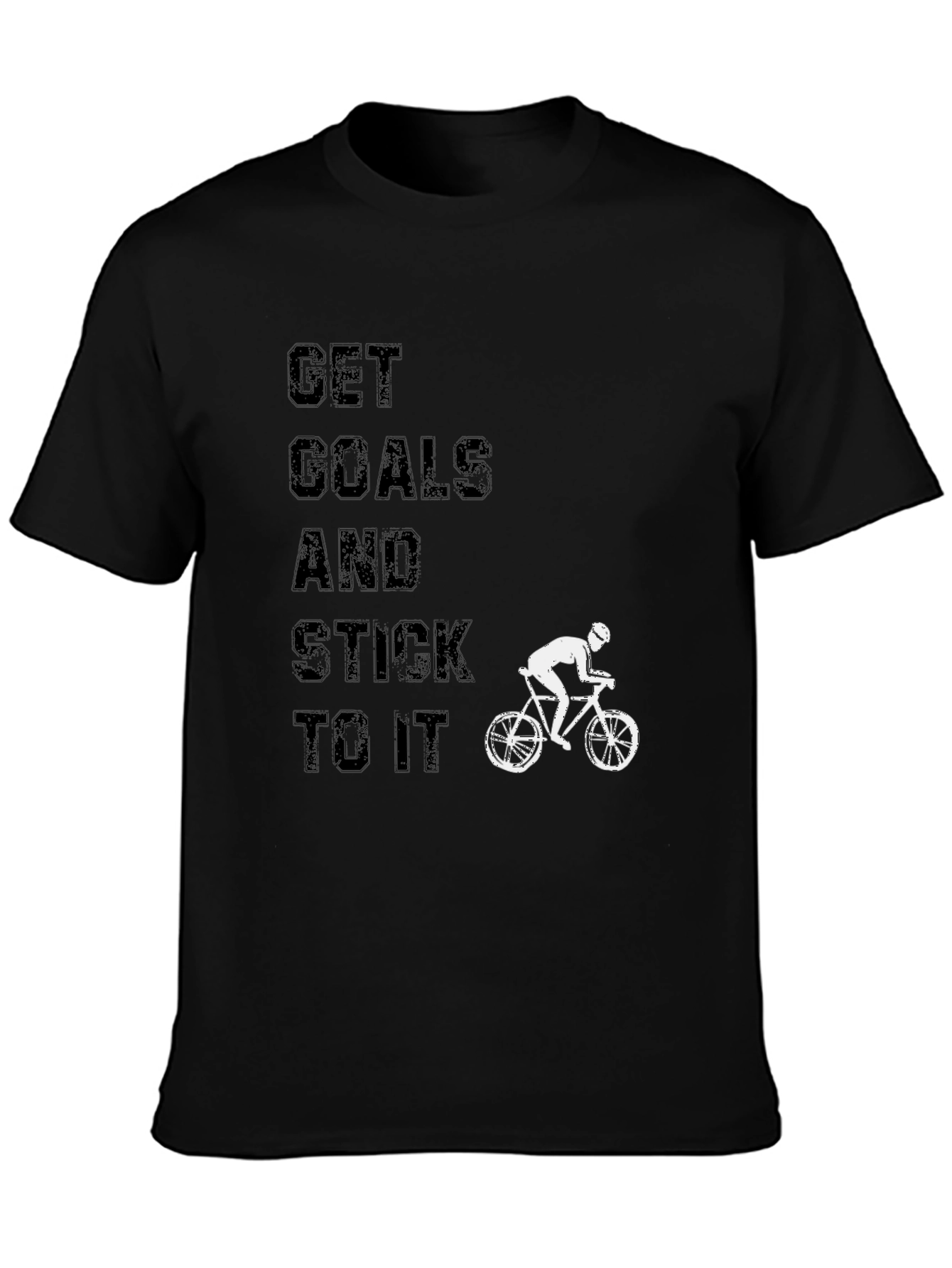 Get Goals and Stick to It Black T-Shirt