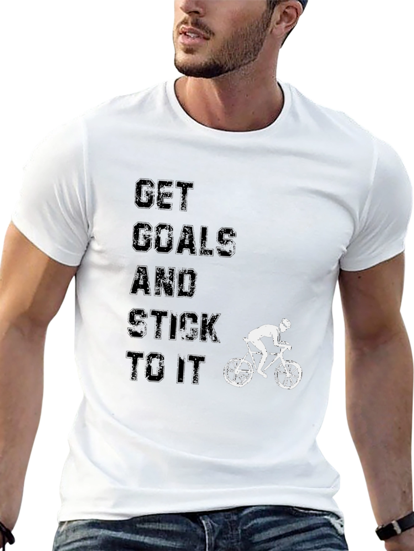Get Goals and Stick to It Black T-Shirt