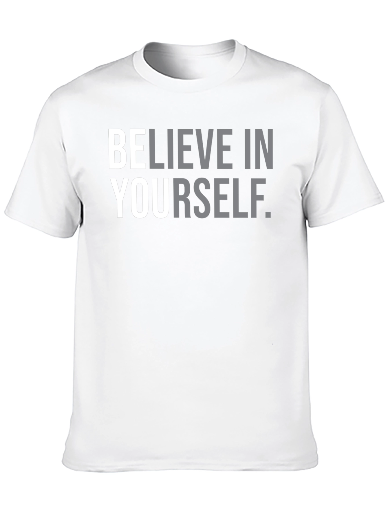 Believe in Yourself Graphic Tee - Black Cotton T-Shirt