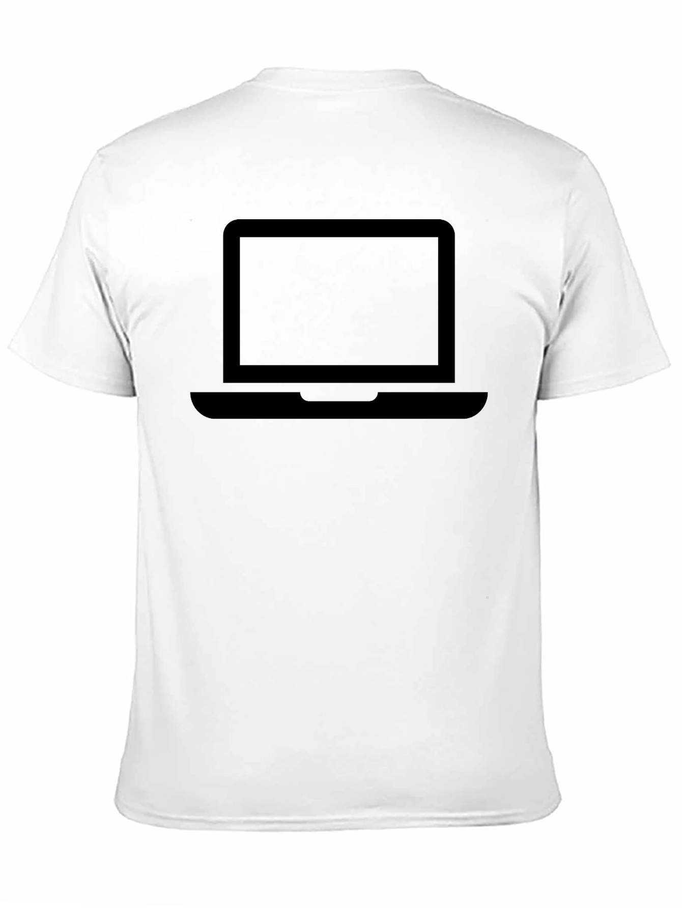 Laptop Graphic Tee - Black Casual Shirt