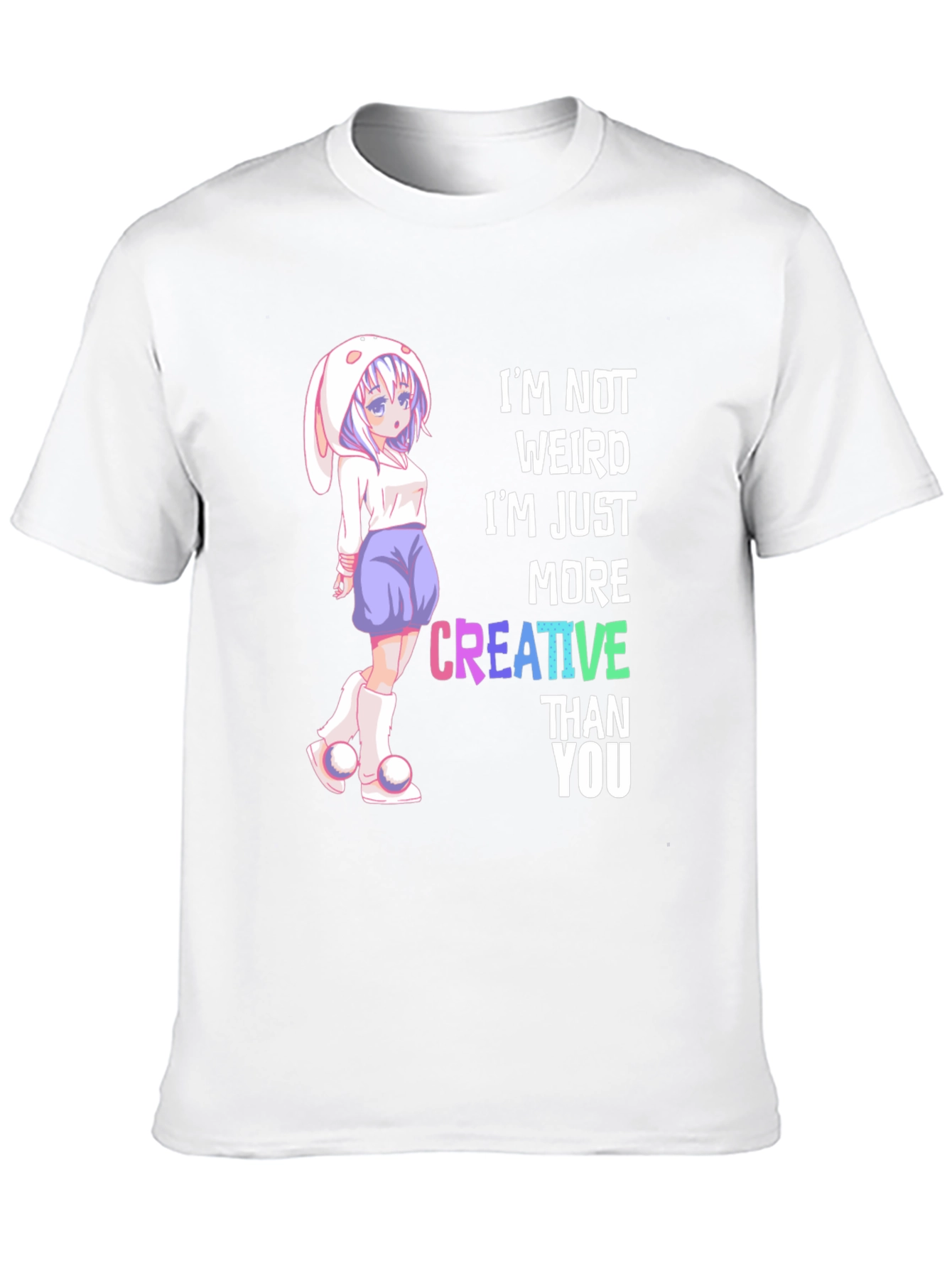 Creative Anime Style Graphic T-Shirt