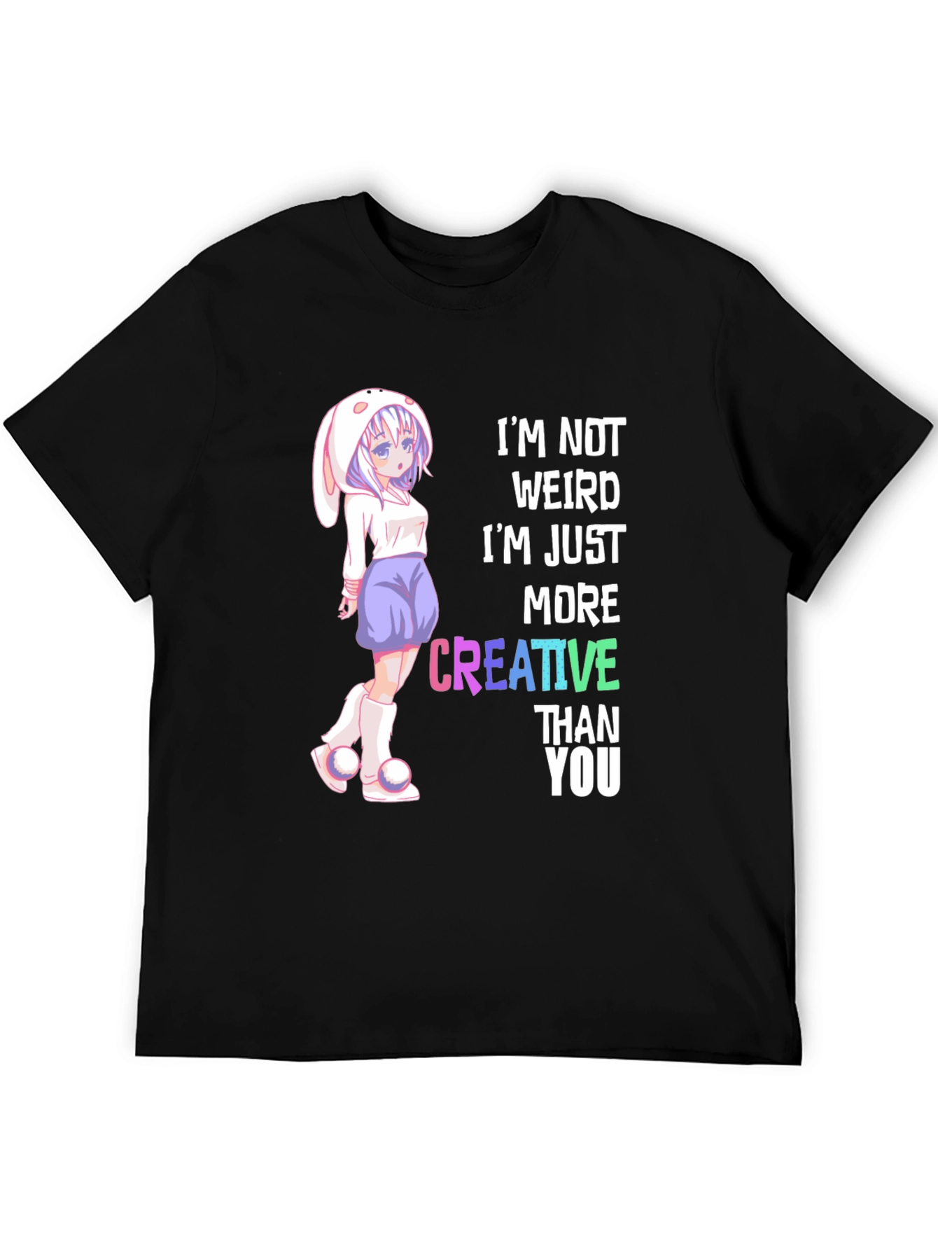 Creative Anime Style Graphic T-Shirt