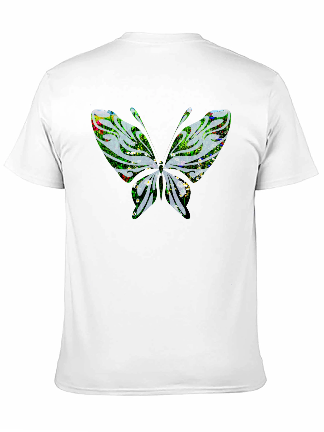 Butterfly Graphic Mens Black T-Shirt