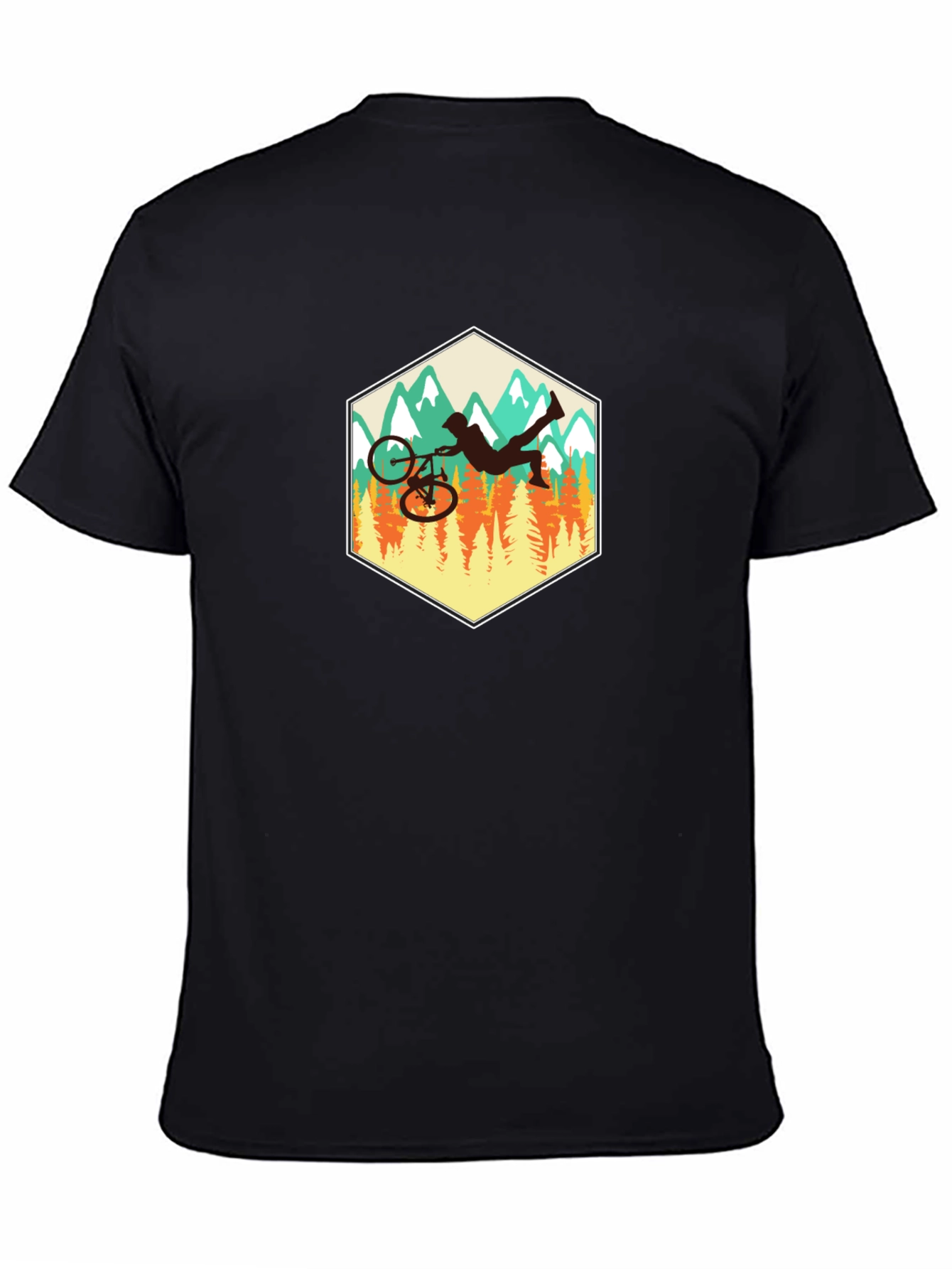 Mountain Biker Silhouette Graphic Tee