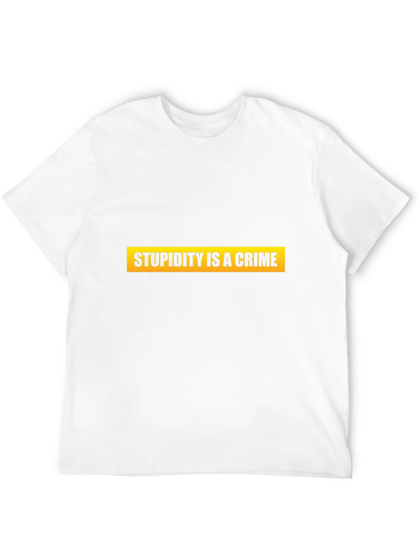 Stupidity is a Crime Graphic Tee - Black