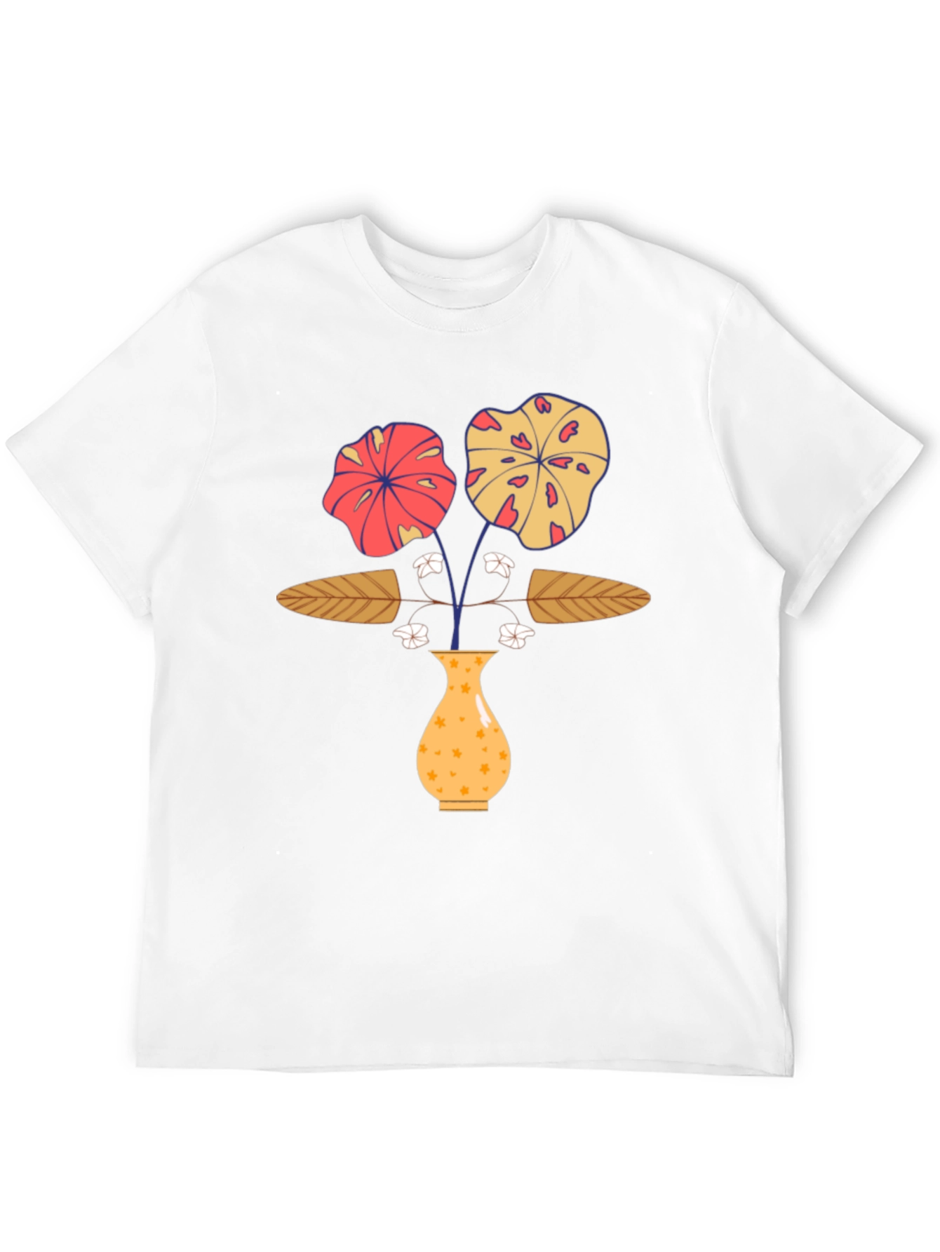 Floral Vase Graphic Print T-Shirt