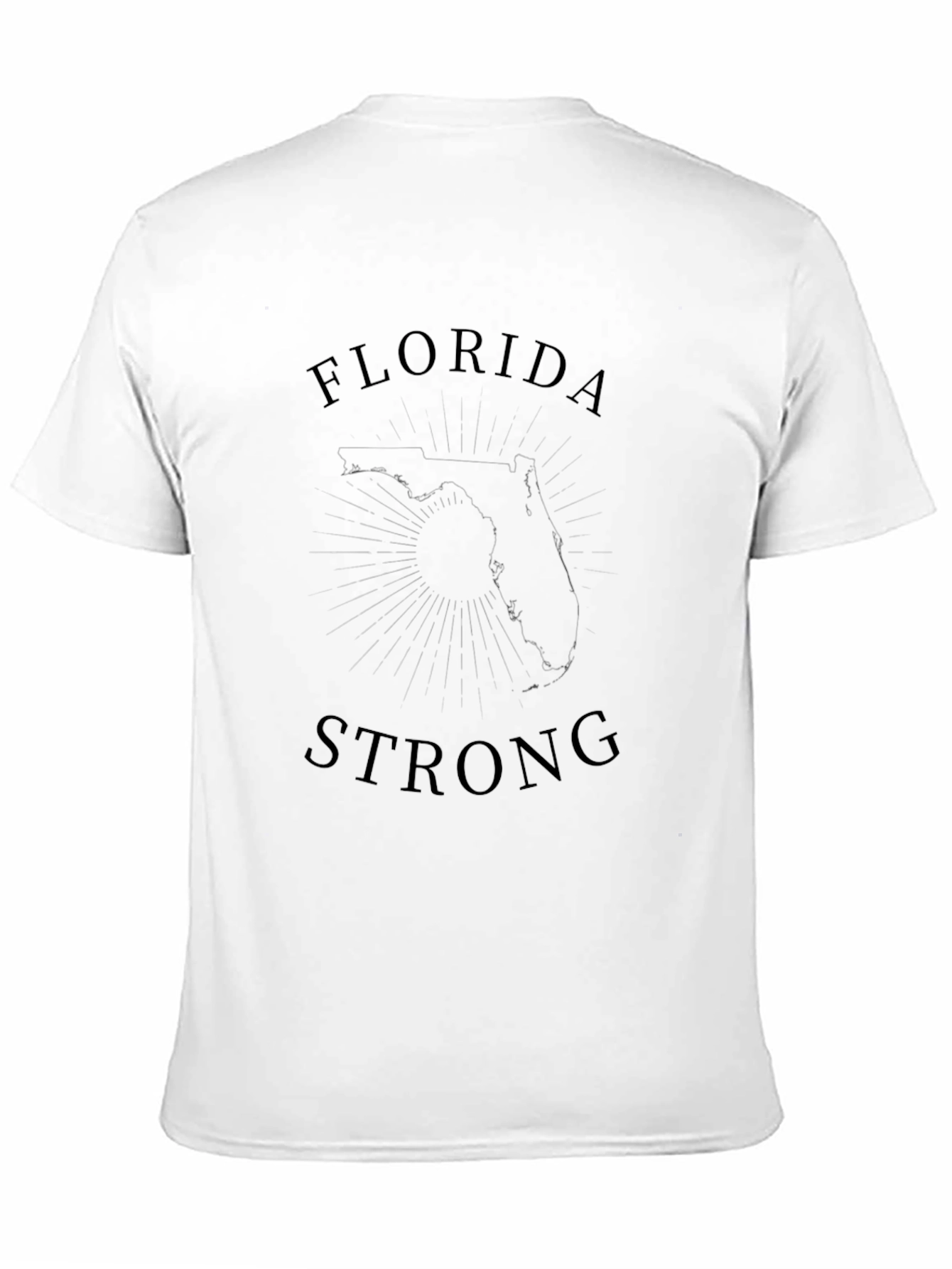 Florida Strong Graphic Tee - Black Cotton Shirt
