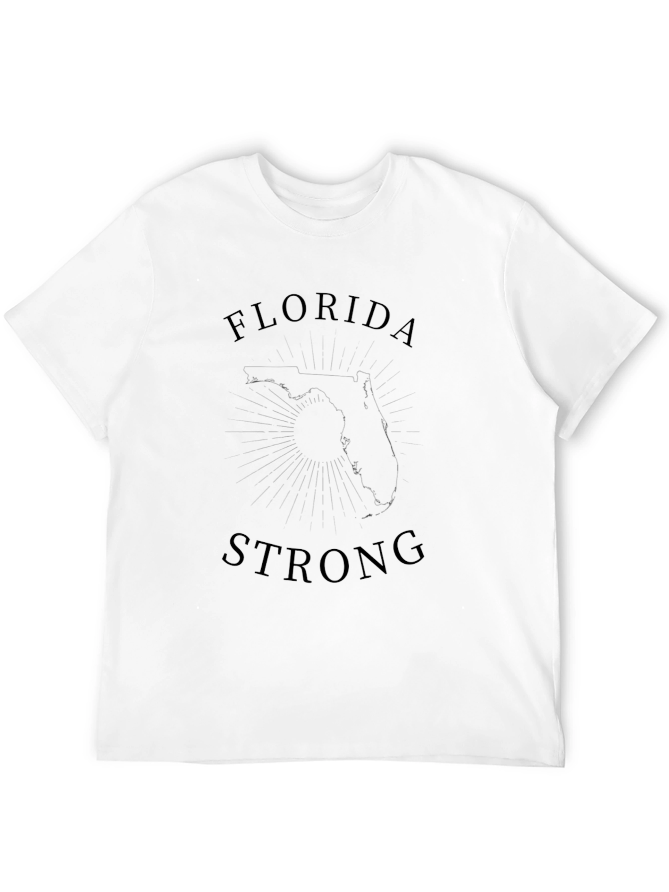 Florida Strong Graphic Tee - Black Cotton Shirt
