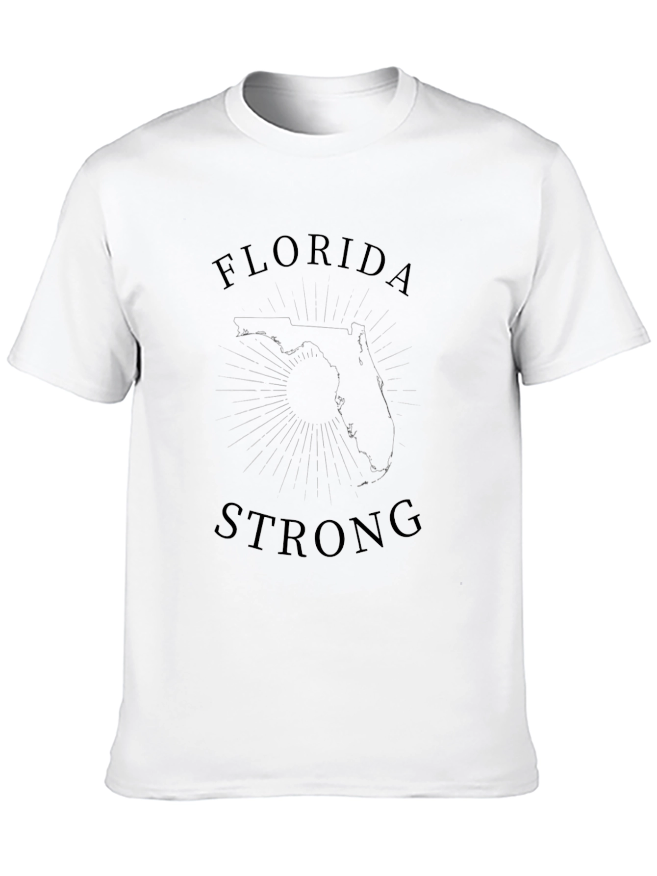 Florida Strong Graphic Tee - Black Cotton Shirt