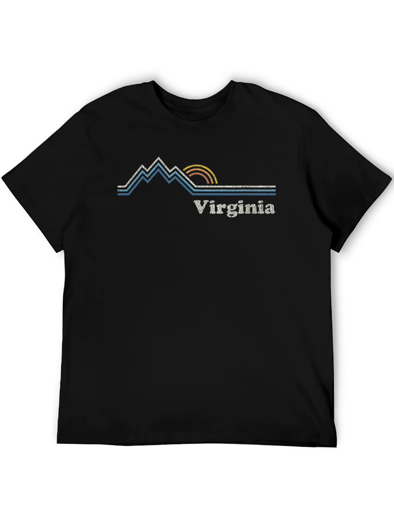Virginia Graphic Tee - Mountain and Sunrise Design