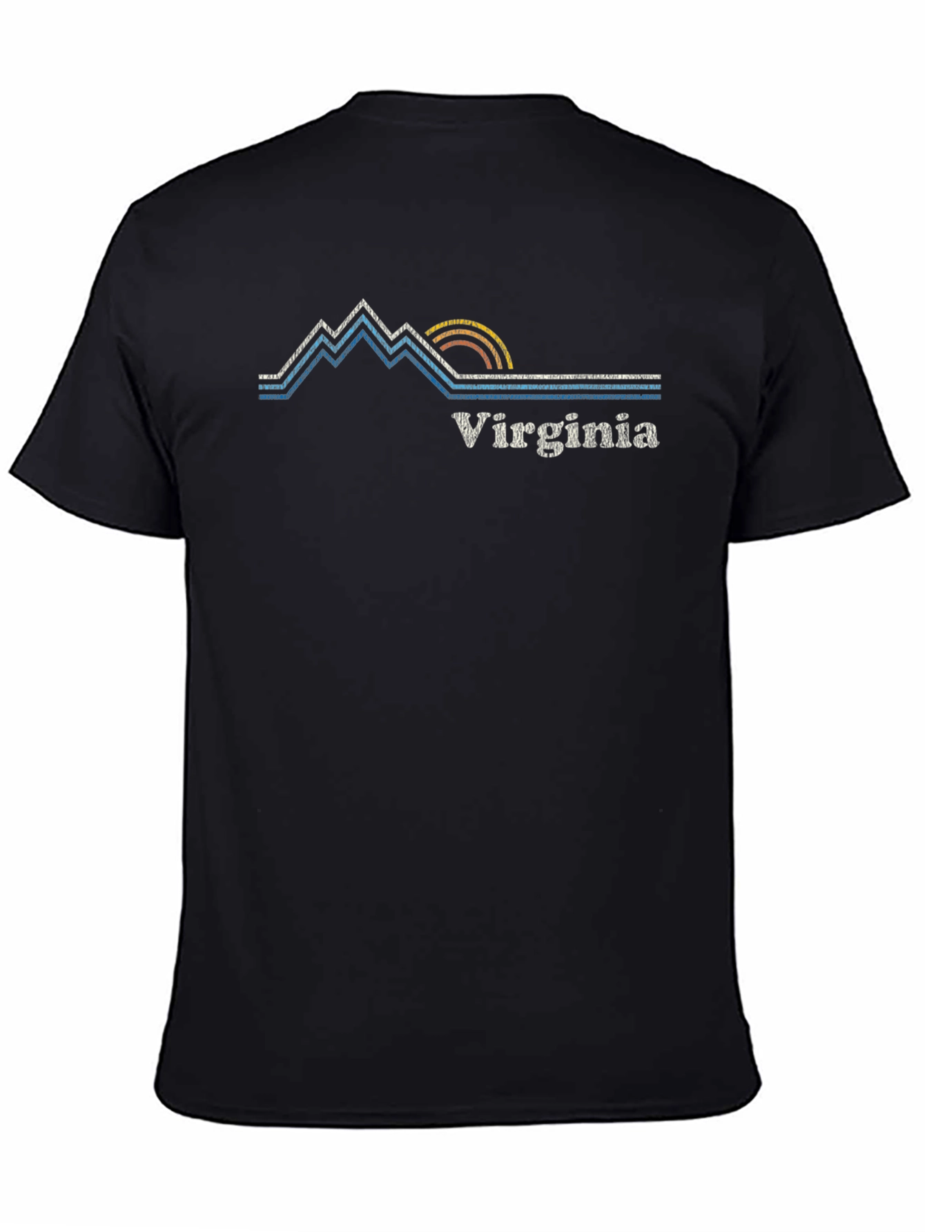 Virginia Graphic Tee - Mountain and Sunrise Design